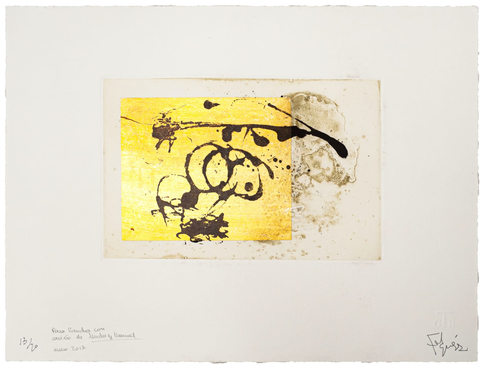 Manuel Felguérez, "Para Sandra con cariño de Meche y Manuel", 2017
