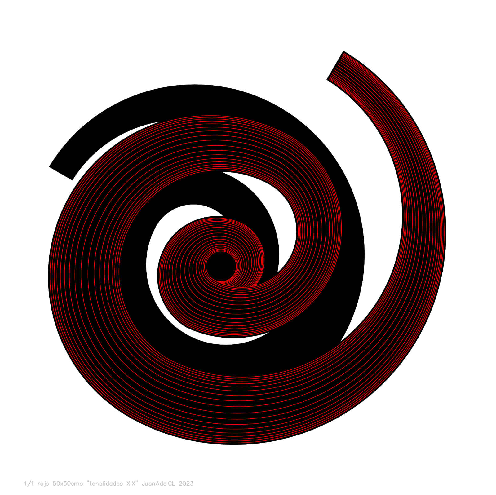 Juan Álvarez Del Castillo, "Tonalidades XIX (rojo)", 2022