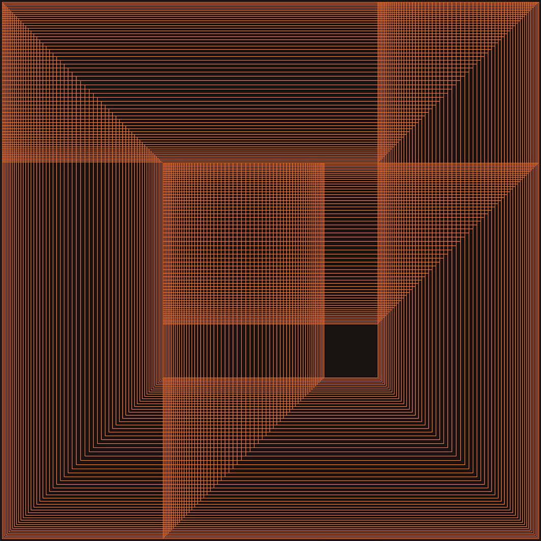 Juan Álvarez Del Castillo, "Cuadrado X (naranja)", 2022