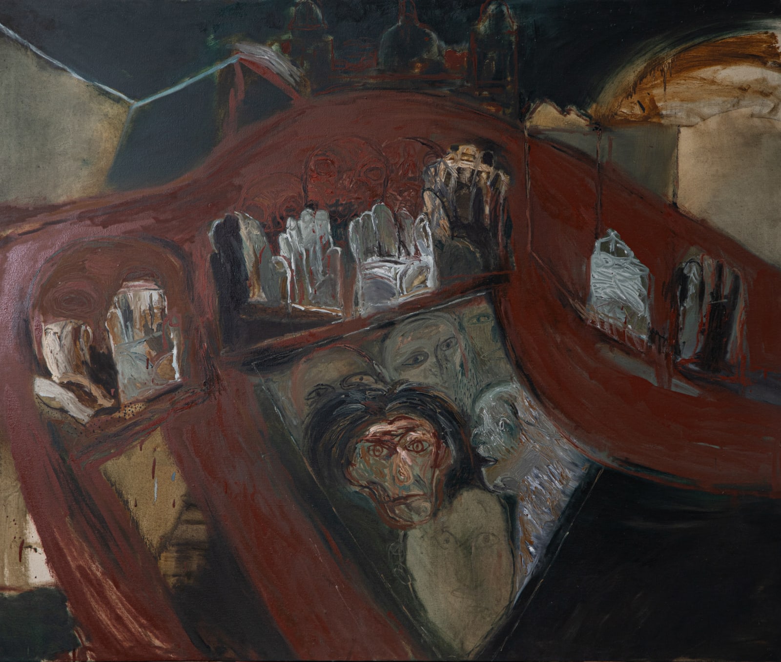Gilberto Aceves Navarro, "Antonin Artaud y su musa en el zocalo", 1993