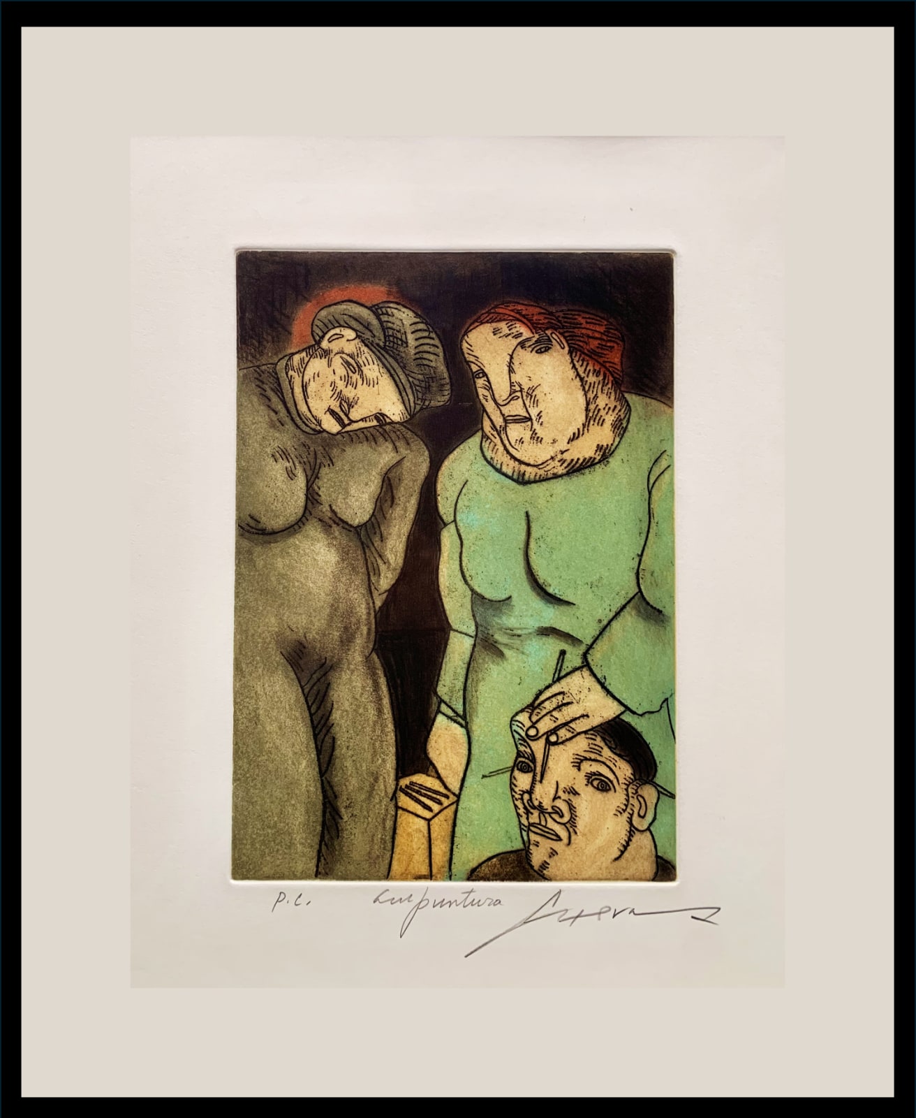 José Luis Cuevas, "Acupuntura", ca. 1978