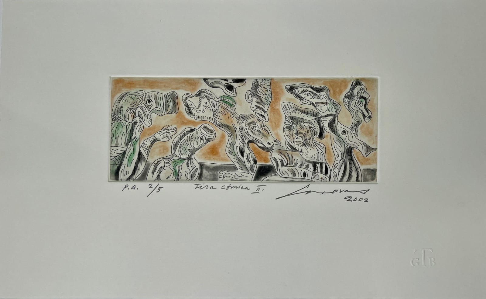 José Luis Cuevas, "Tira cómica II", 2002