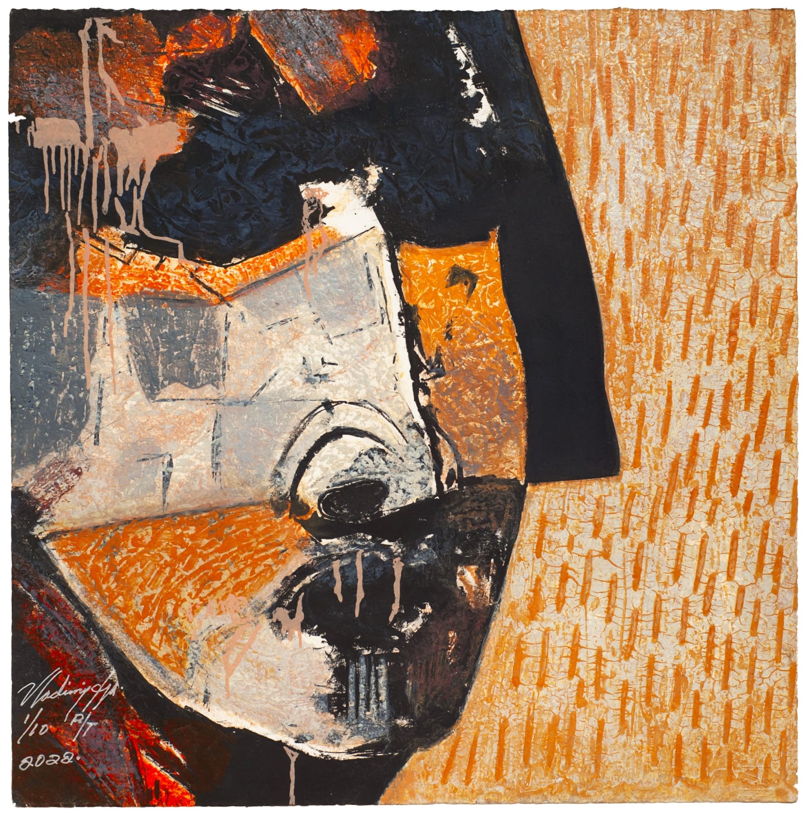 Vladimir Cora, "Cara" (rostro naranja), 2022