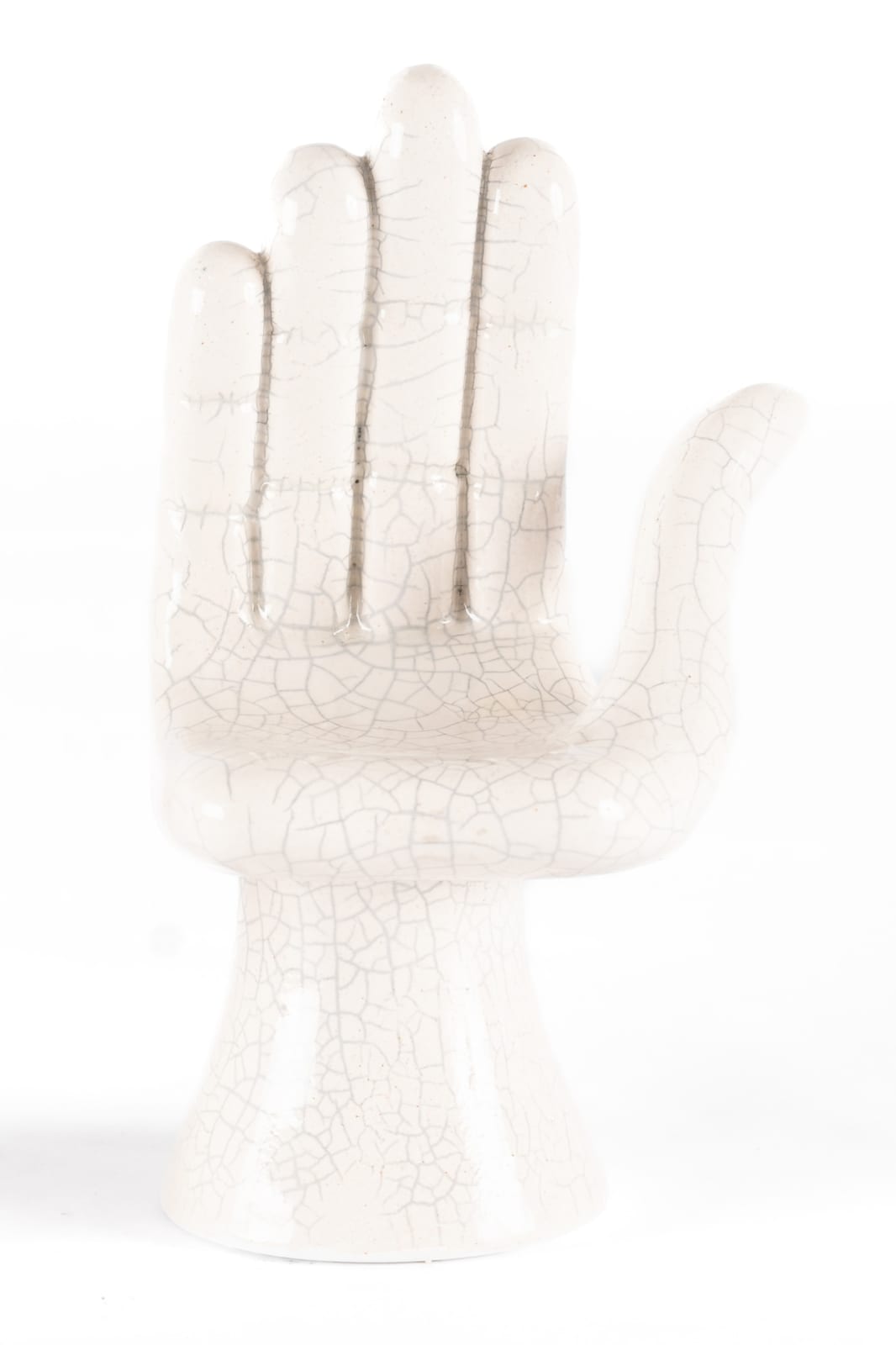 Pedro Friedeberg, "Mano (base campana) (blanco derecha)", 2022