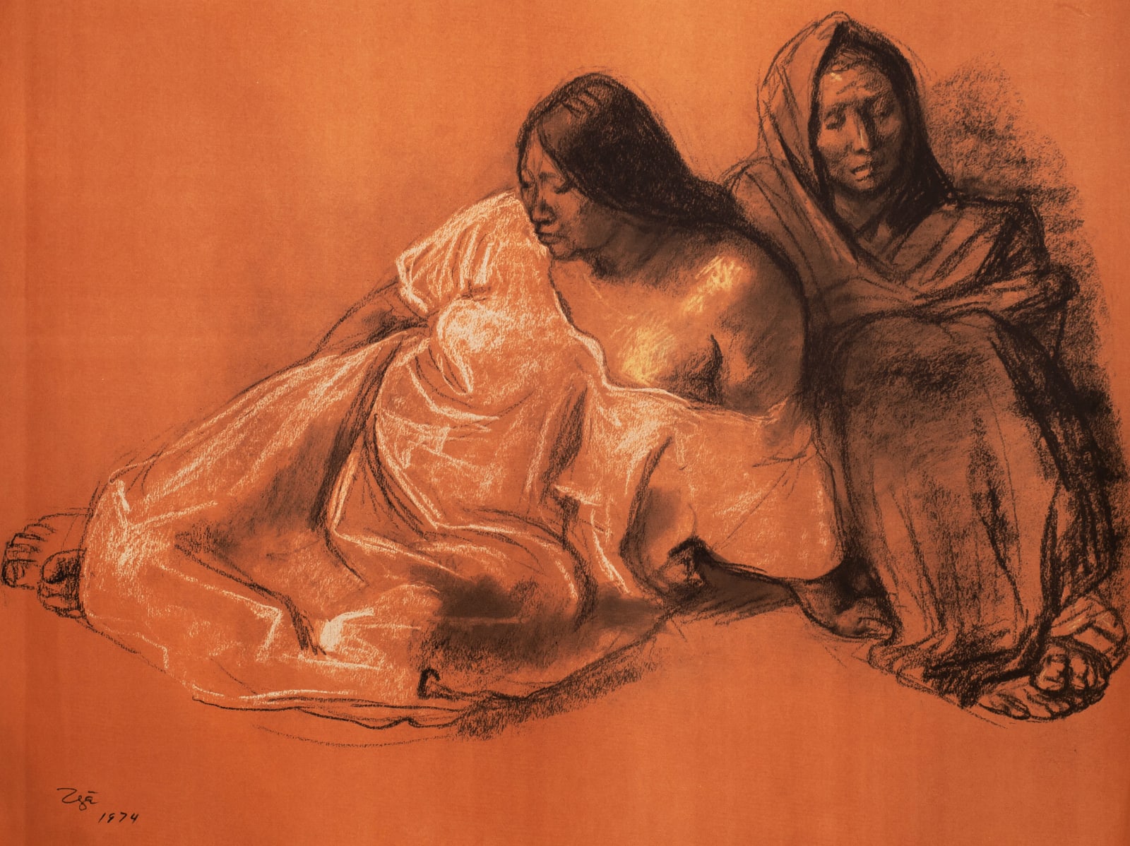 Francisco Zúñiga, "Mujeres sentadas", 1974