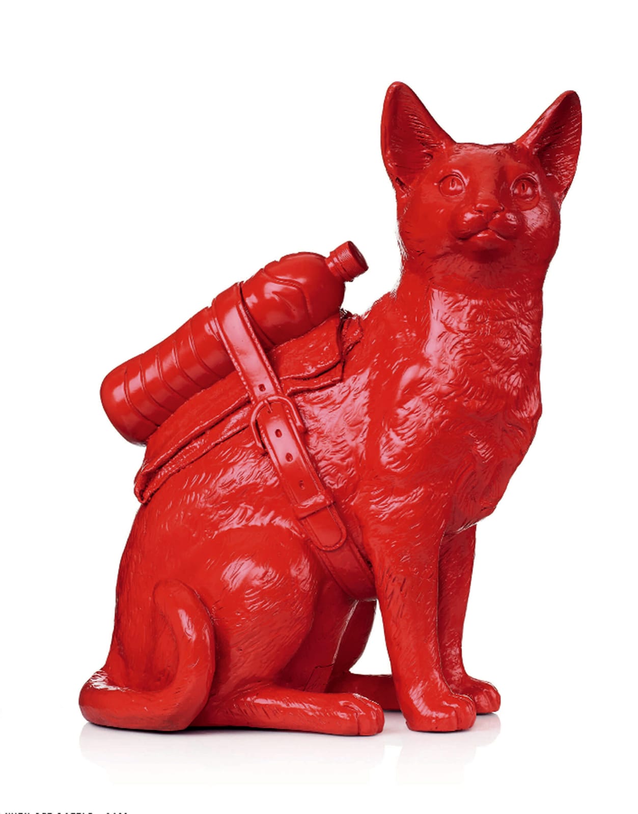 William Sweetlove, Cloned Cat with Pet Bottle, 2011