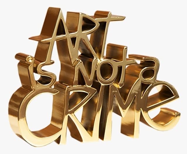 Mr. Brainwash, Art Is Not A Crime (Hard Candy Gold), 2021