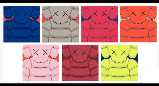KAWS, What Party (Full Set of 7), 2020