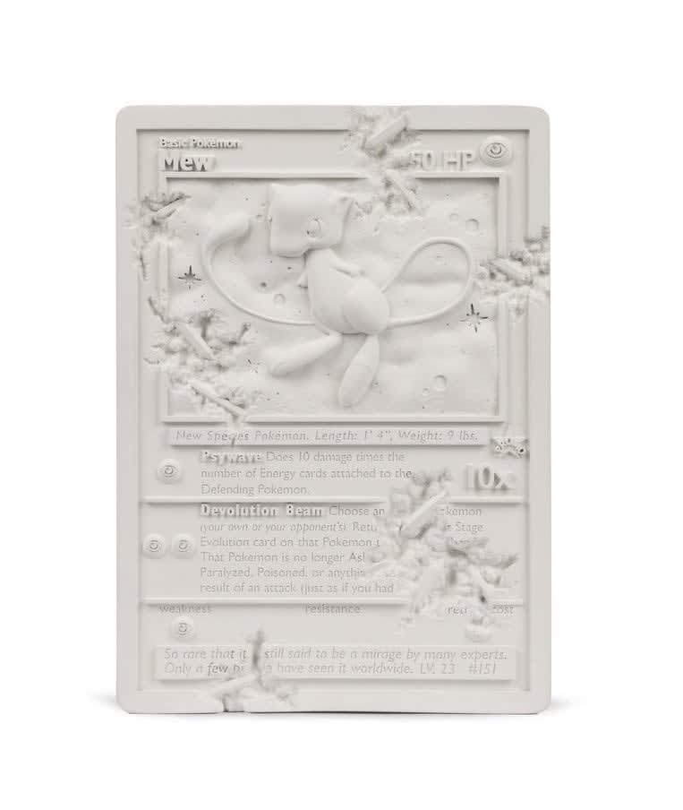 Daniel Arsham, White Crystalized Mew Card, 2021
