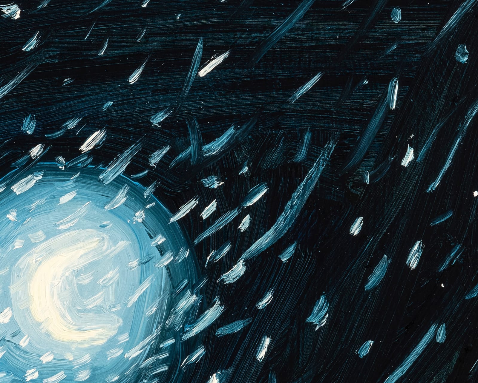 Claudia Keep, Looking Up on a Snowy Night in February, 2023