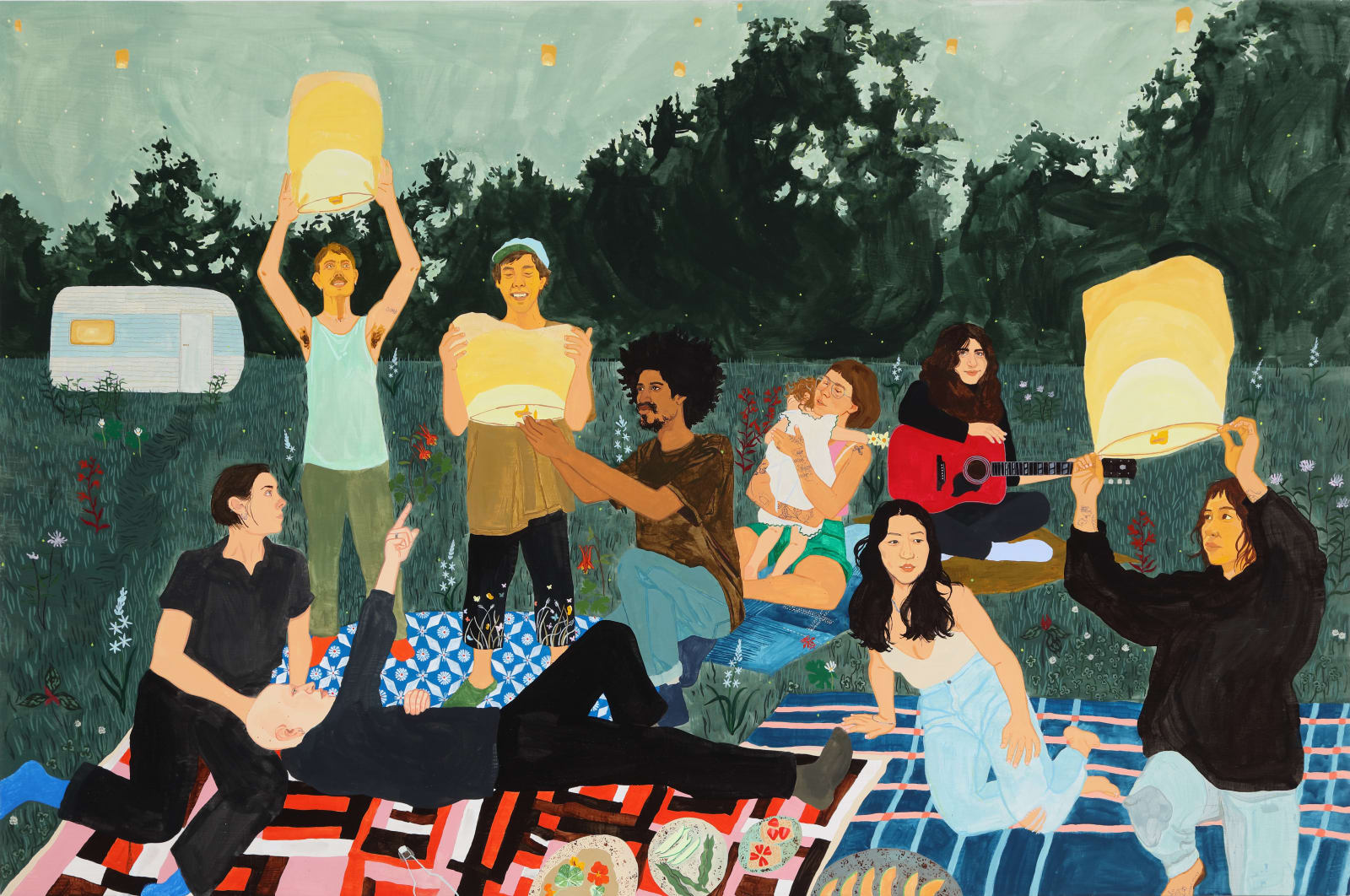 Dianna Settles, How the world this summer was full of flowers. The fireflies are waiting, 2023