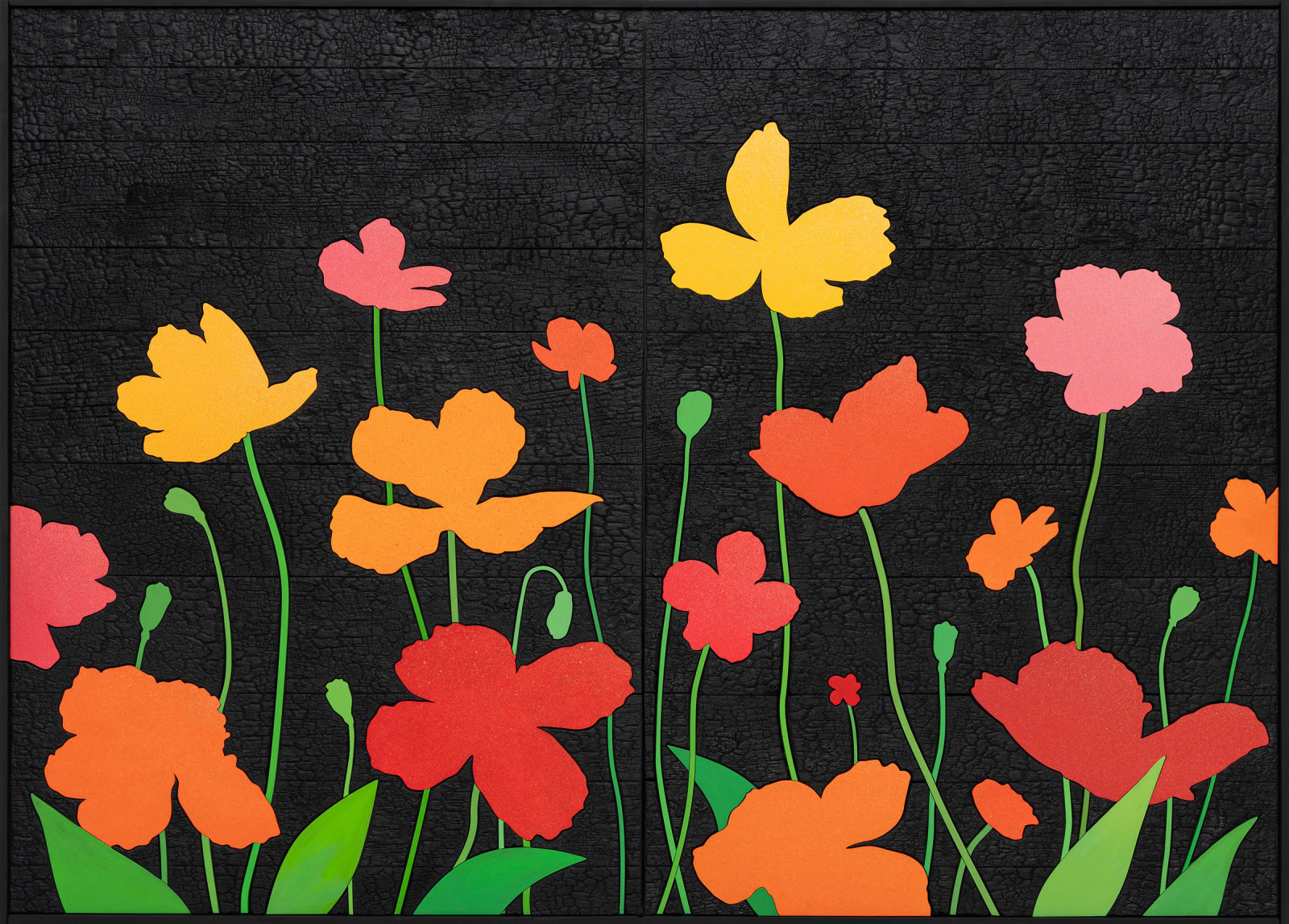 Laurent Pernot, Les rêves noirs – Fire poppies, 2025