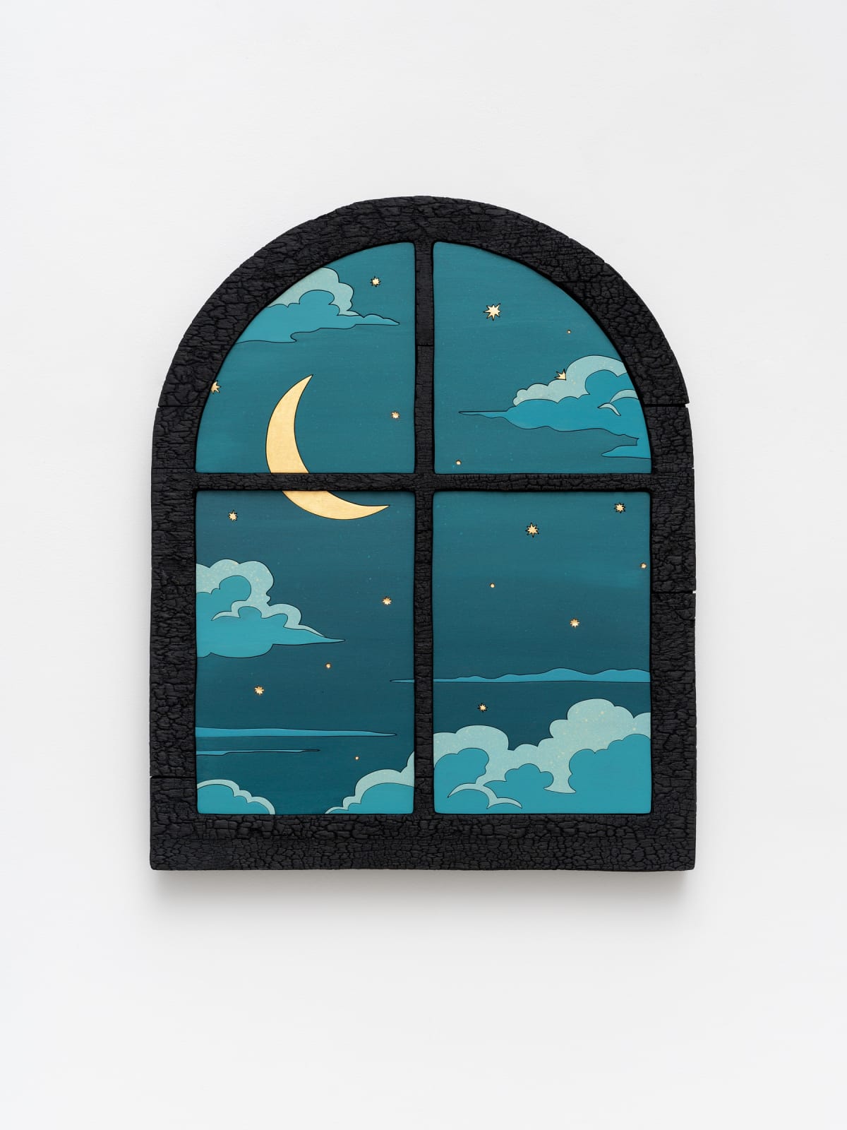 Laurent Pernot, Through the window, a starlit sky, 2025