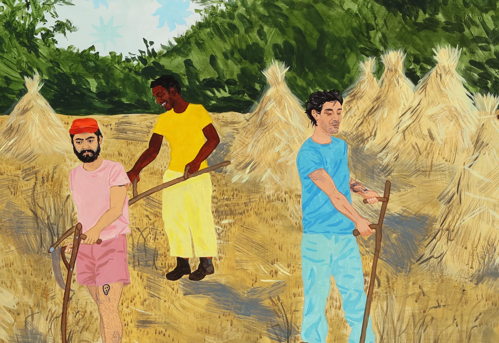 Dianna Settles, Like a bed of tulips in the sun, the haymakers at work, 2023