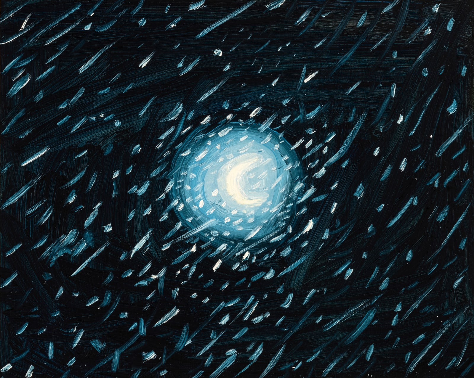 Claudia Keep, Looking Up on a Snowy Night in February, 2023