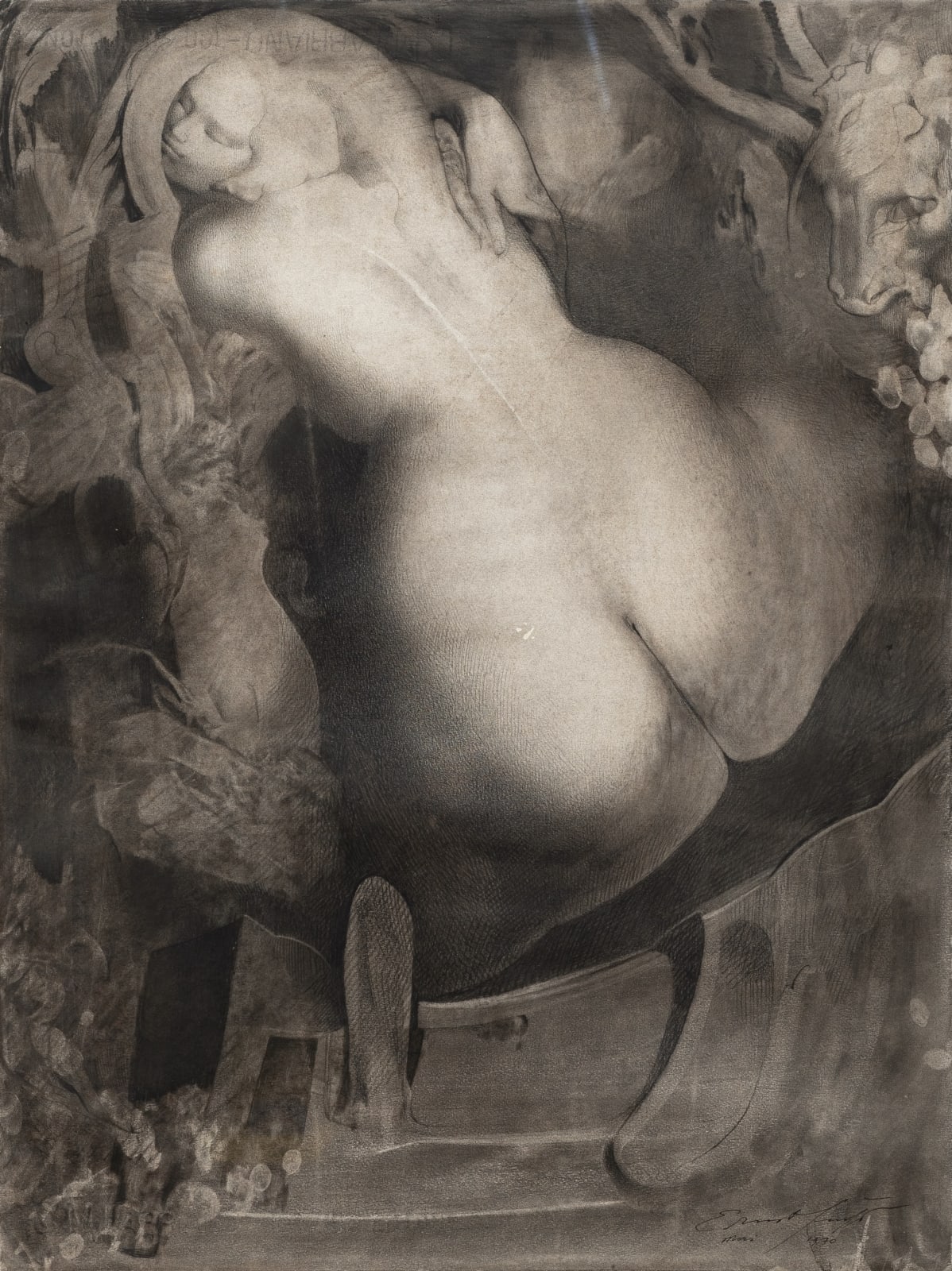 Ernst Fuchs, Élévation vers l'ombre de la salamandre, 1970