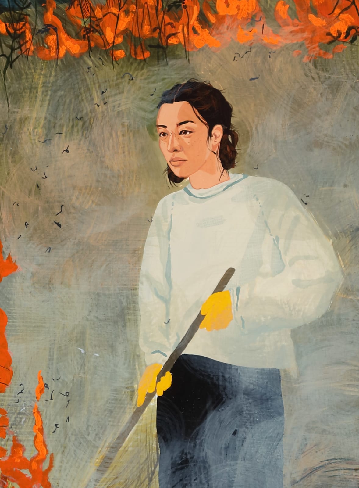 Dianna Settles, Meadows of flame leap. More light for the understory, 2023