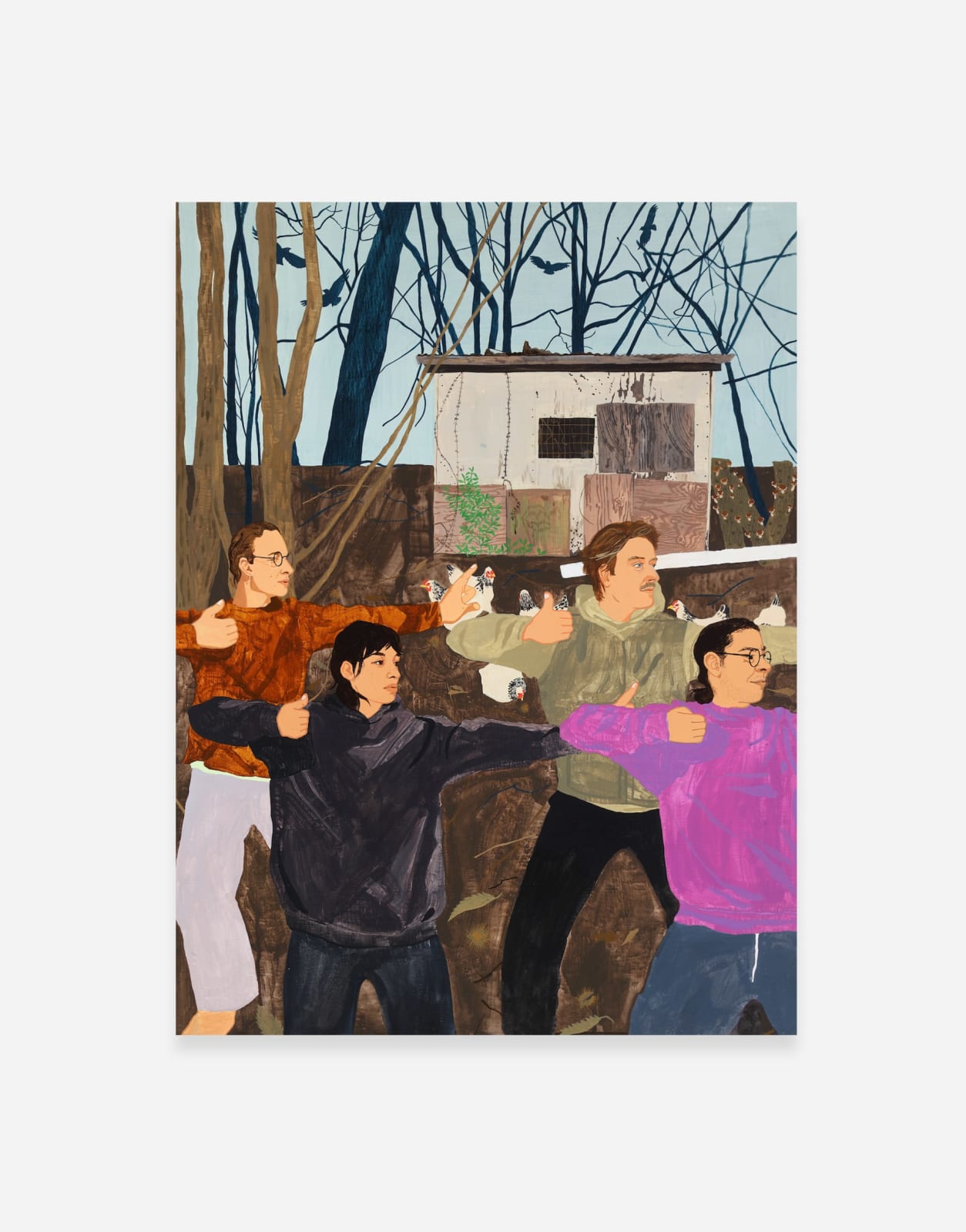 Dianna Settles, Draw bow to shoot vulture. Closing the sparrow’s bridge, 2023