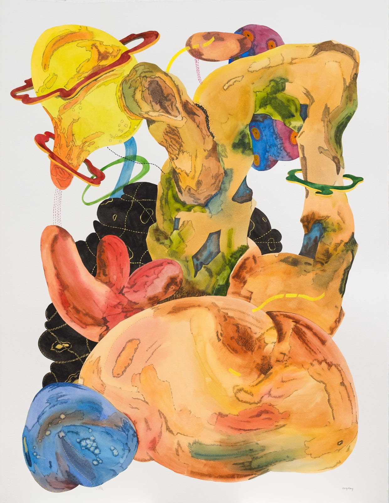 Ziping Wang, Seascape mountain, 2025