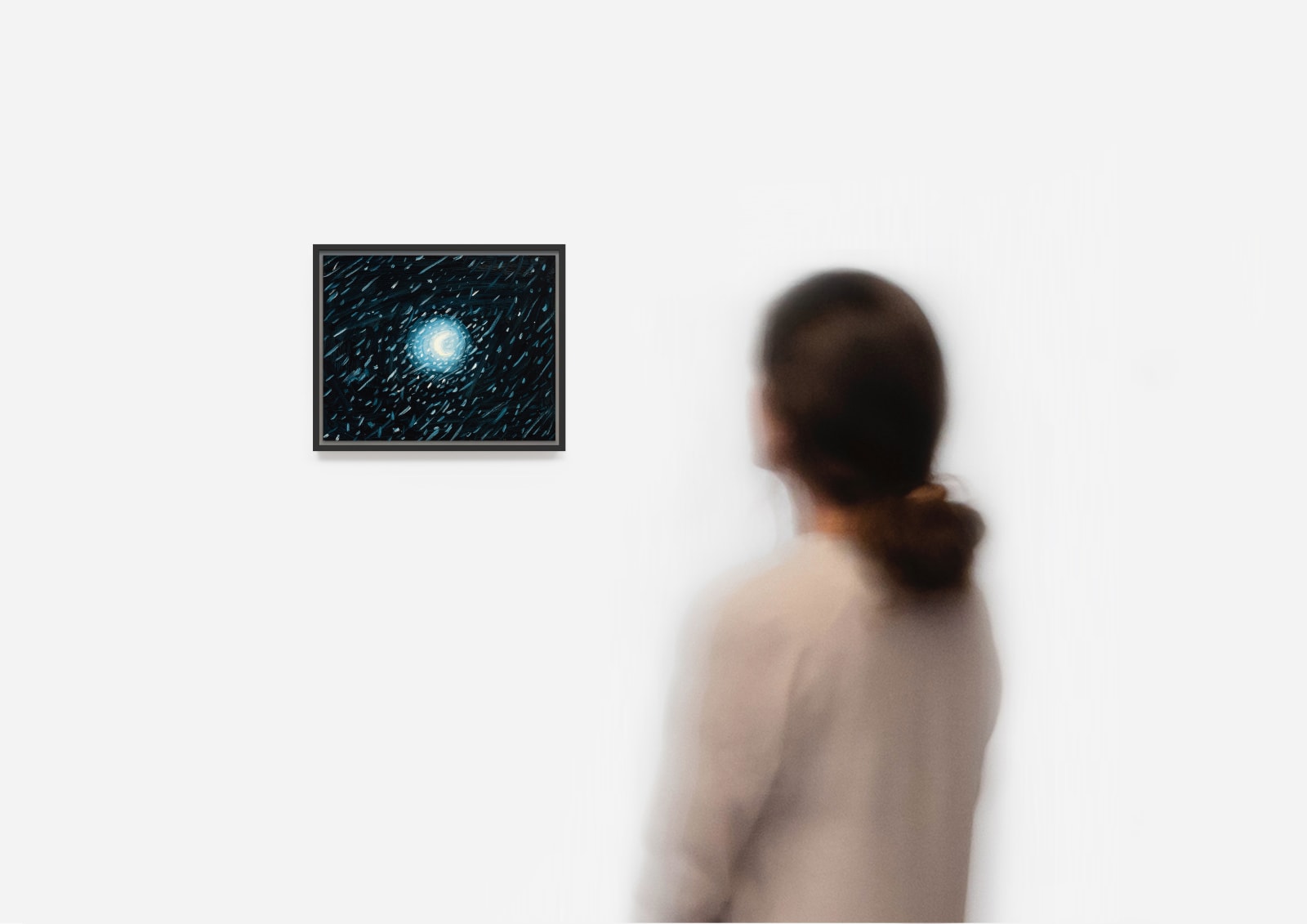 Claudia Keep, Looking Up on a Snowy Night in February, 2023