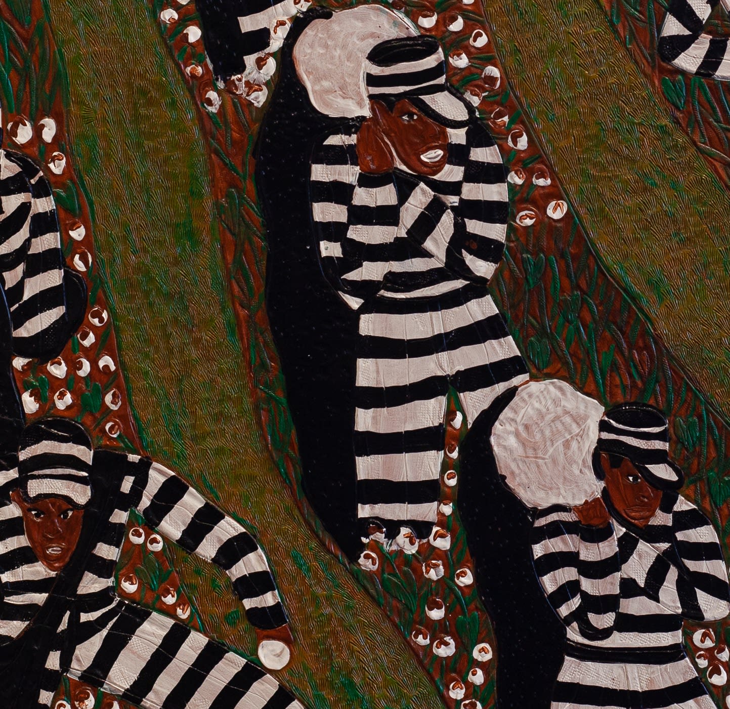 Winfred Rembert, Chain Gang Picking Cotton, 2011