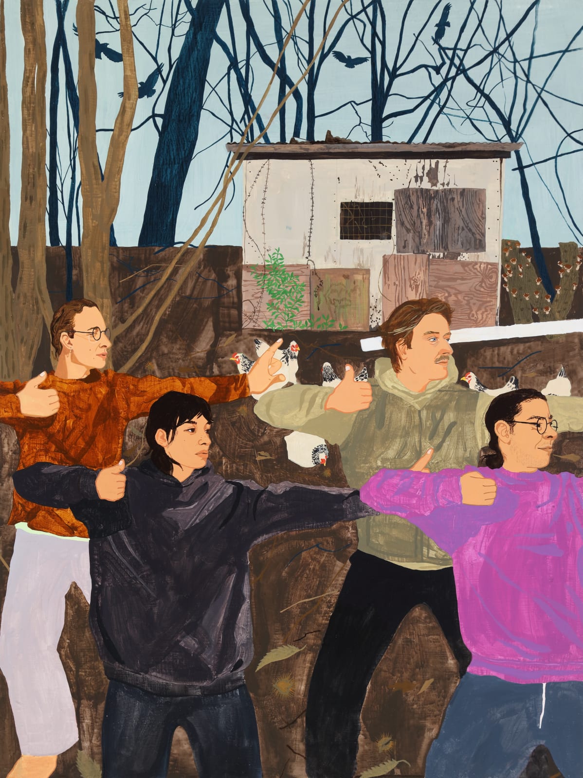 Dianna Settles, Draw bow to shoot vulture. Closing the sparrow’s bridge, 2023