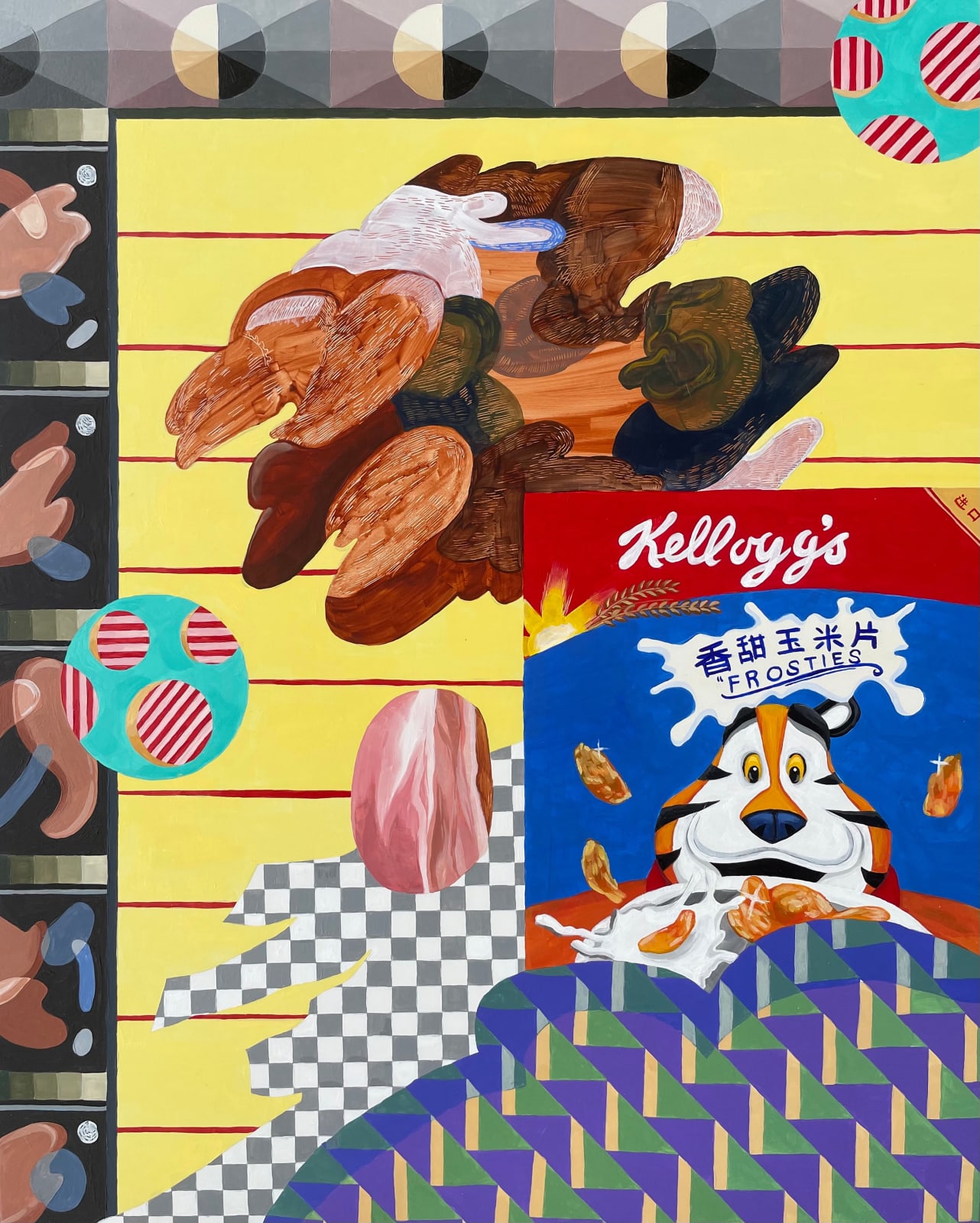 Ziping Wang, Seating on two sides of banquette, 2021