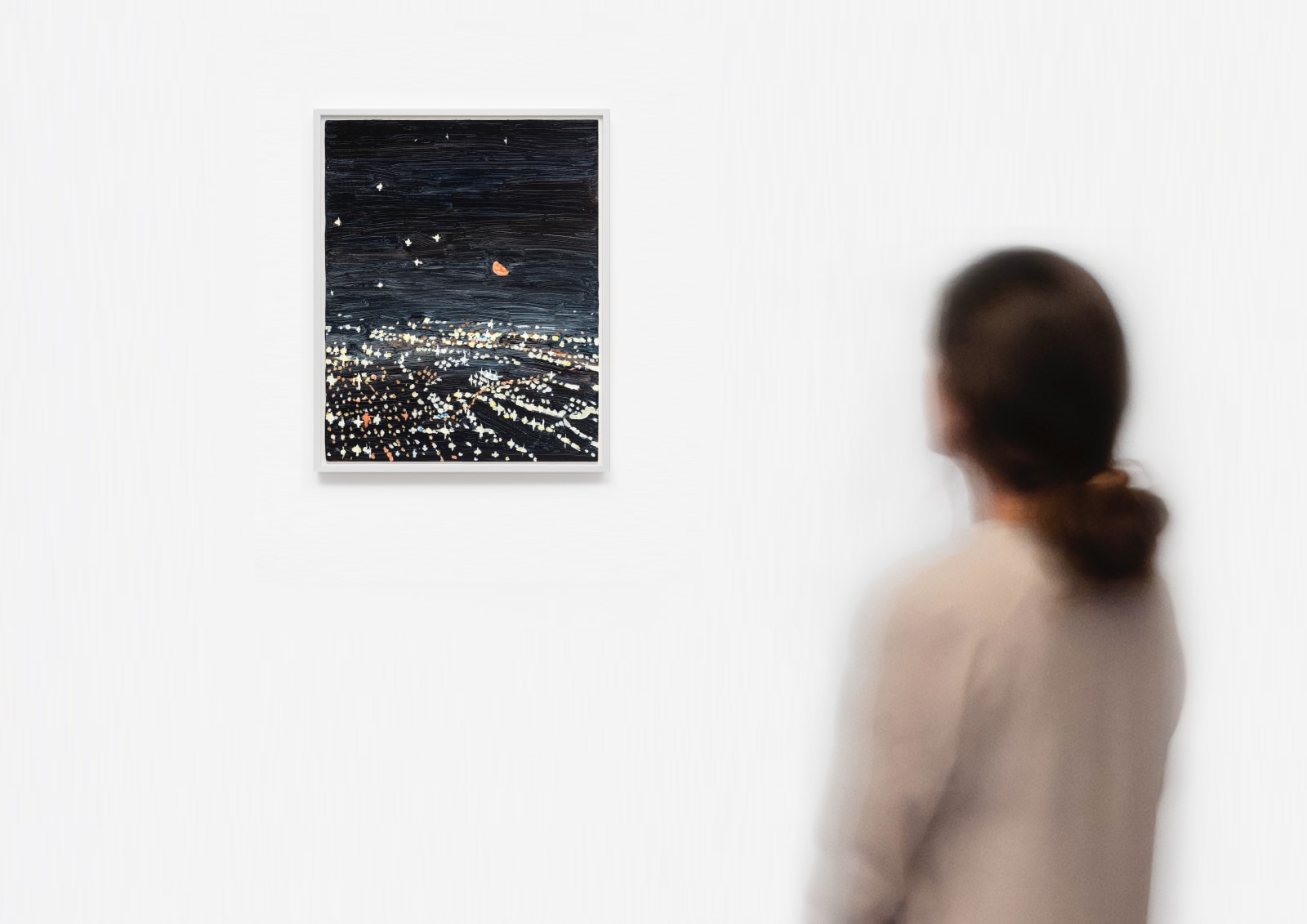Claudia Keep, Pink Half-Moon Over Newark, 2022