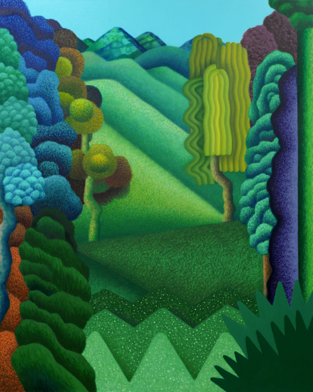 Amanda Baldwin, Heightened Emerald Hillside, 2021