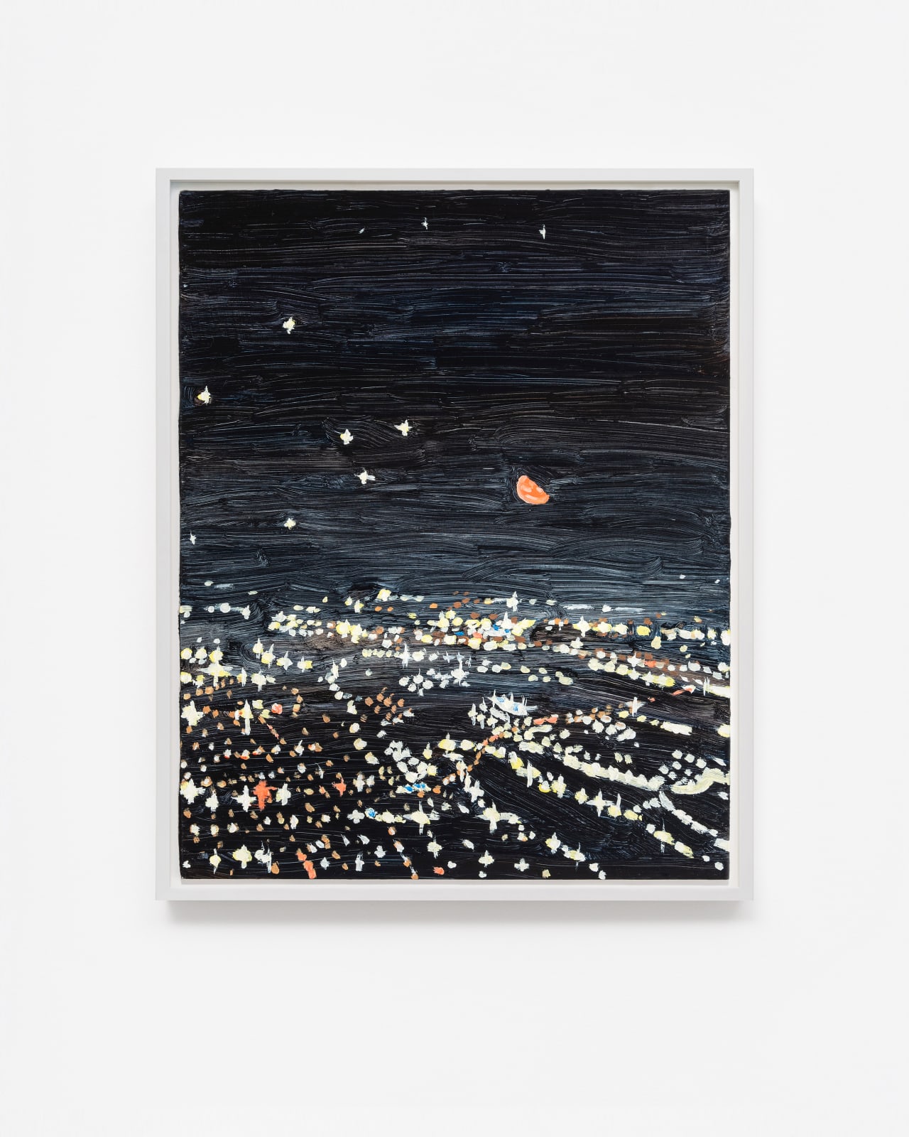 Claudia Keep, Pink Half-Moon Over Newark, 2022