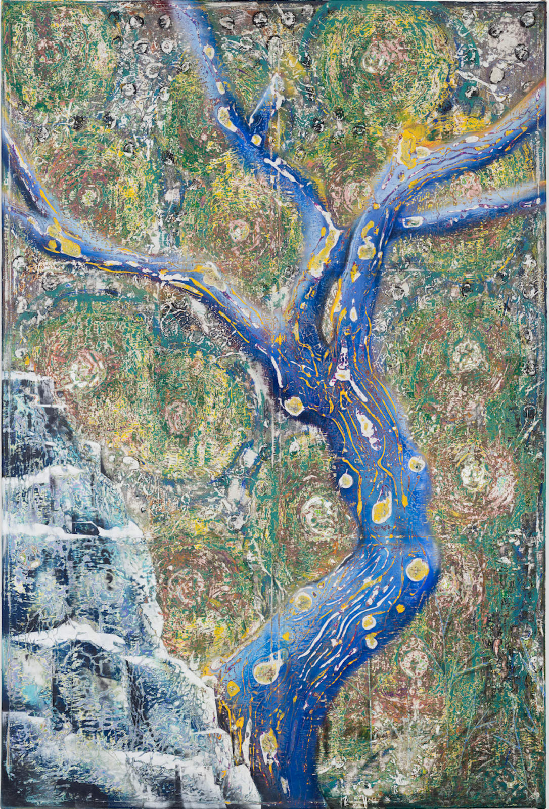 Dennis Miranda Zamorano, A tree and a rock (conversations about time), 2023