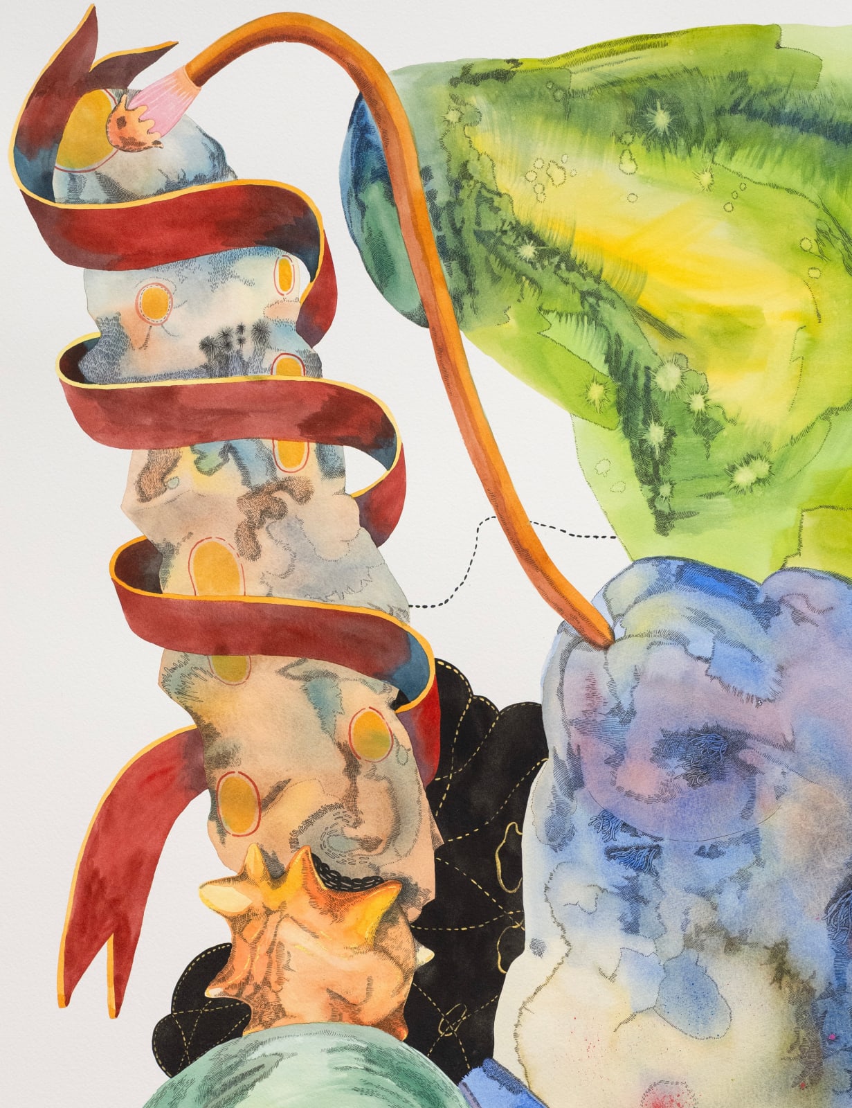 Ziping Wang, Seascape forest, 2025