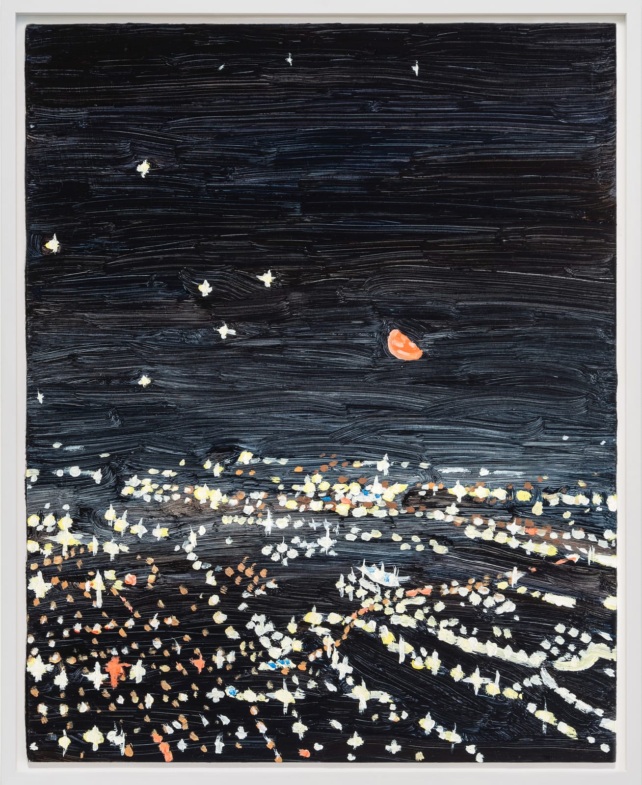Claudia Keep, Pink Half-Moon Over Newark, 2022