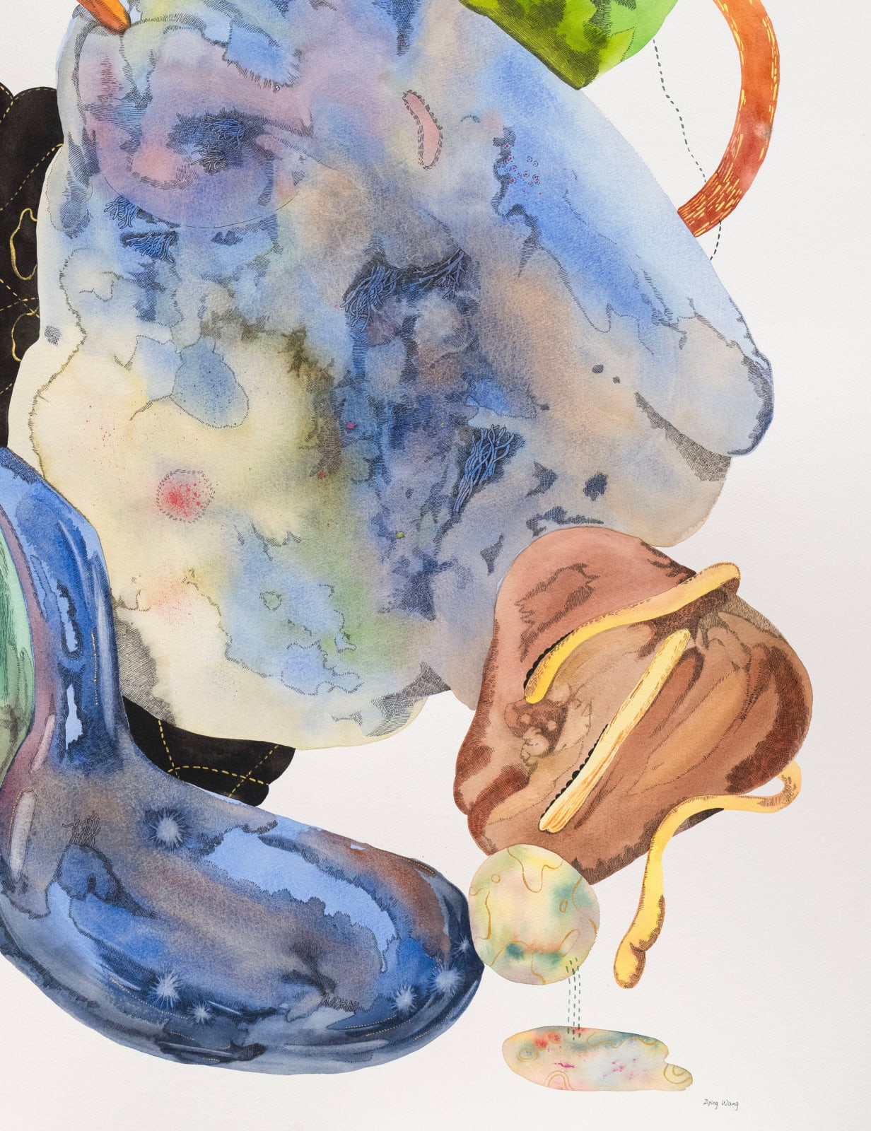 Ziping Wang, Seascape forest, 2025