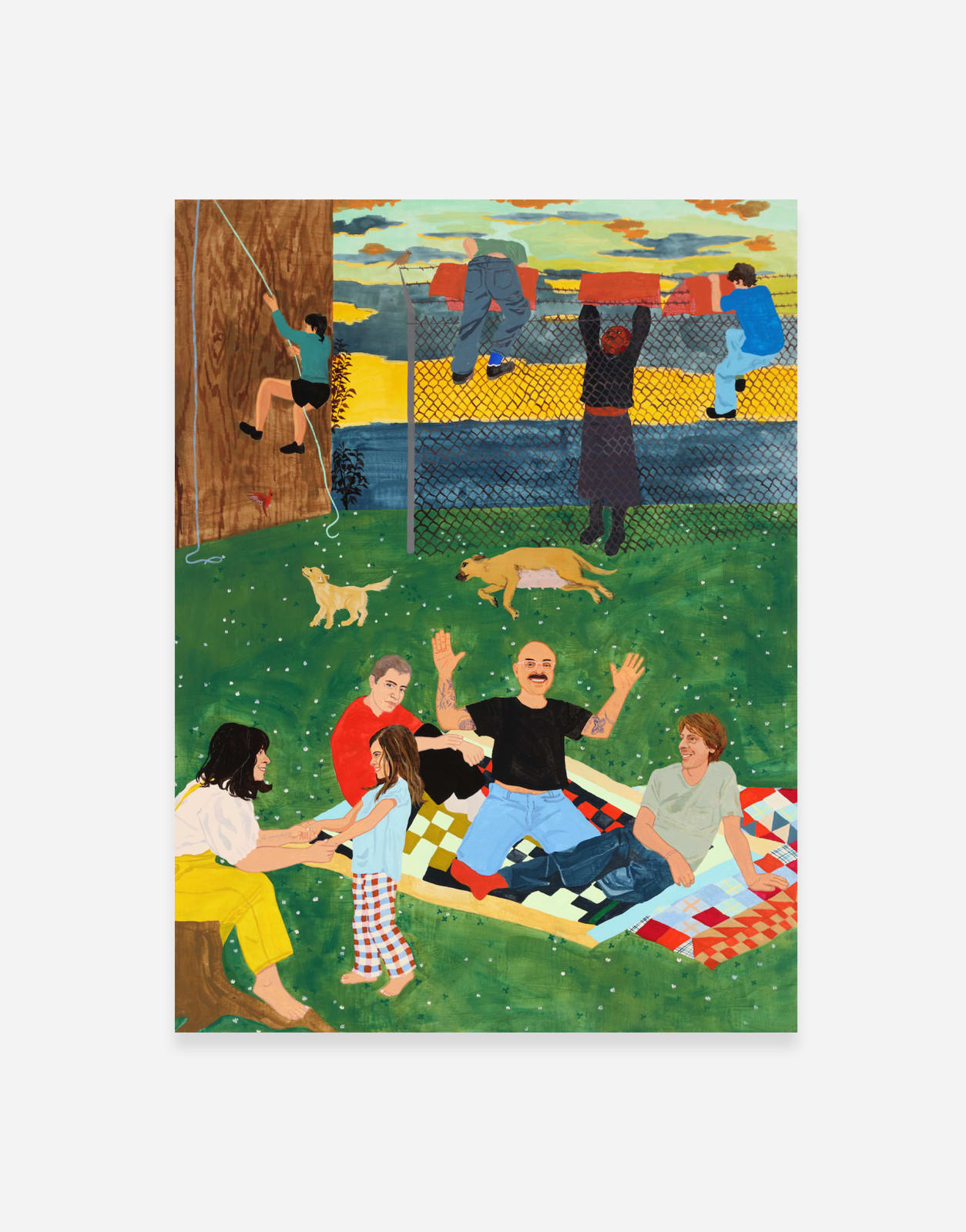 Dianna Settles, The clouds sweat jade against a sweet hibiscus sky, a sigh heaves from all the small things on Earth, 2023