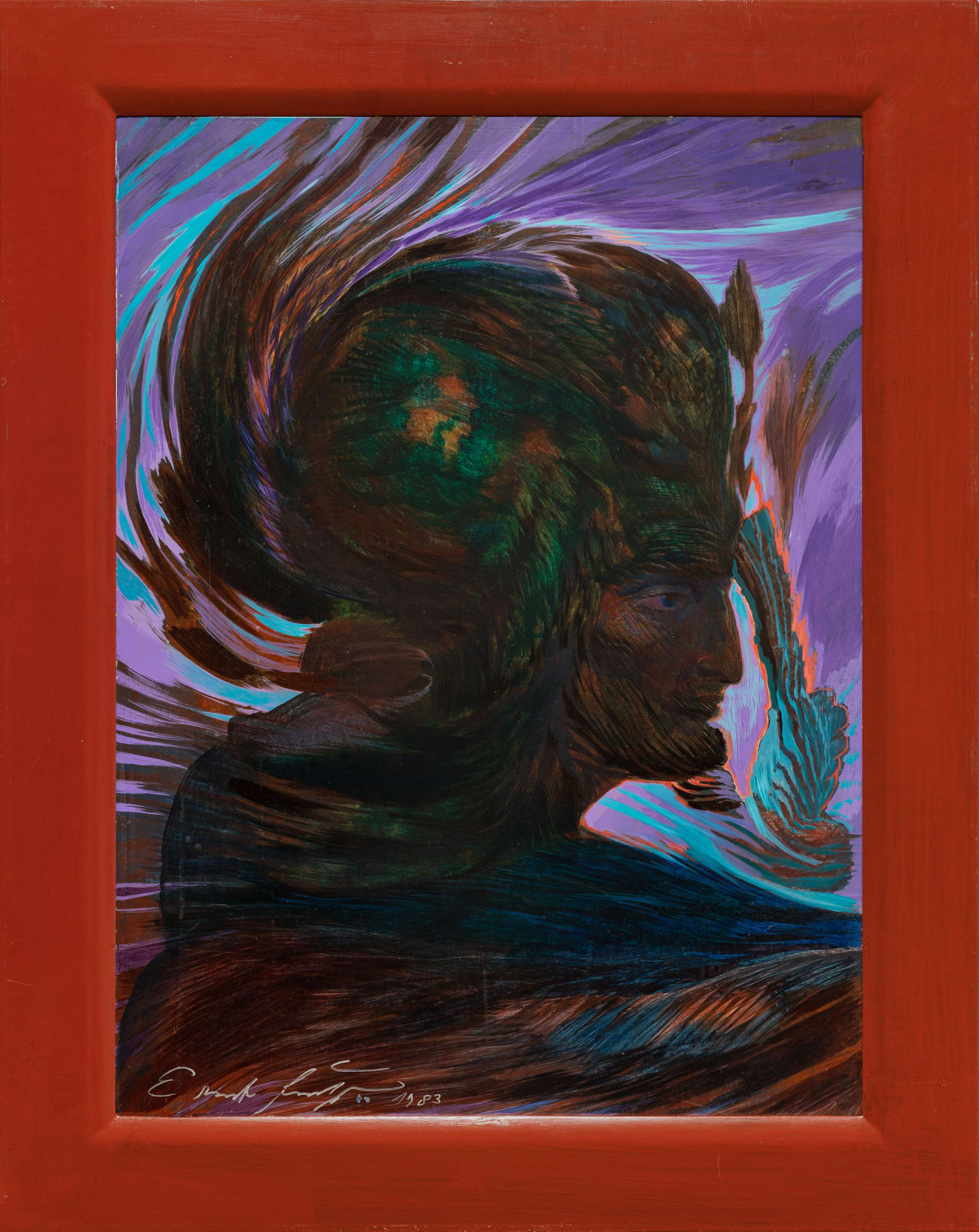 Ernst Fuchs, Fire-Helmet Cherub, 1979