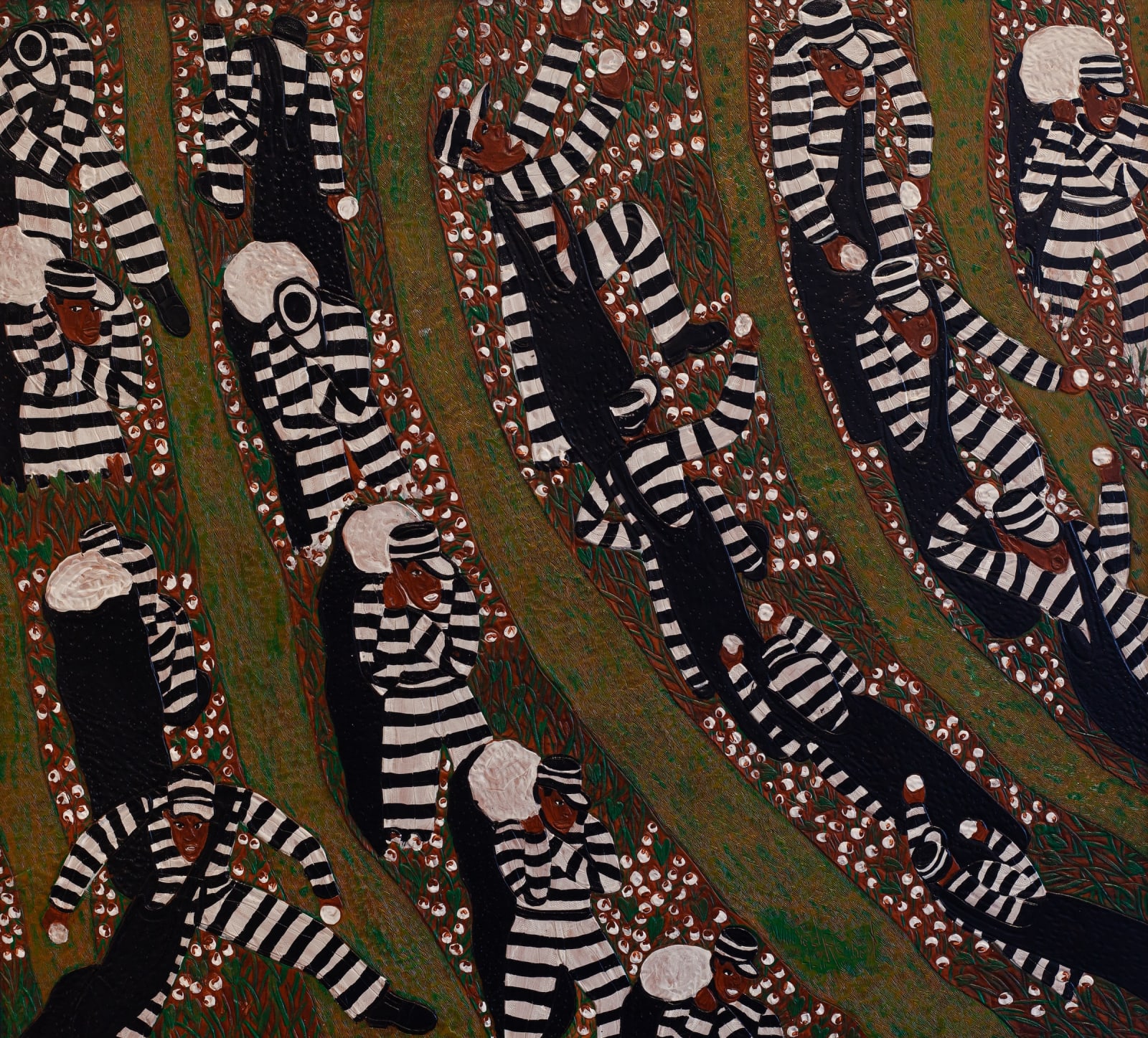 Winfred Rembert, Chain Gang Picking Cotton, 2011