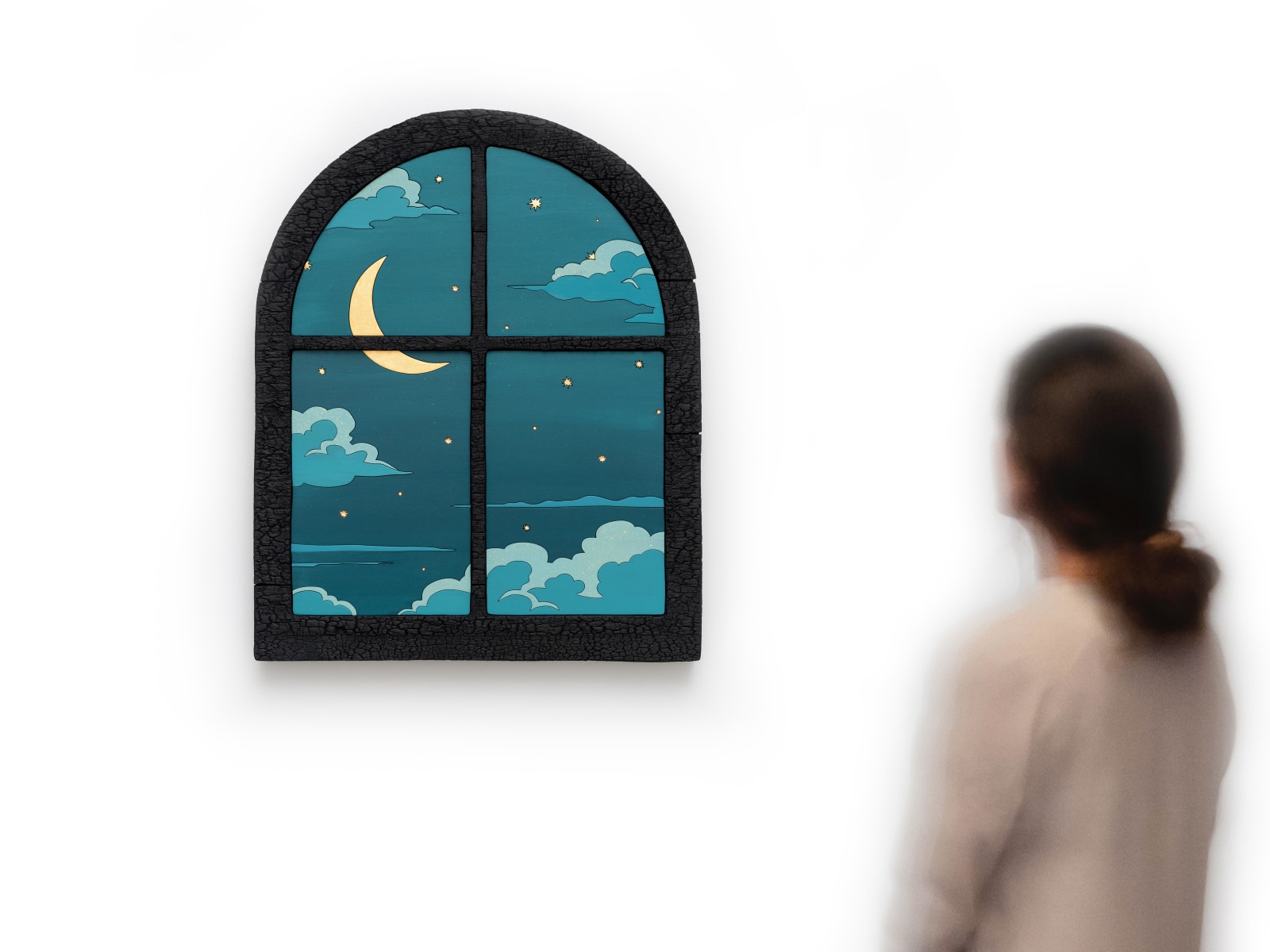 Laurent Pernot, Through the window, a starlit sky, 2025