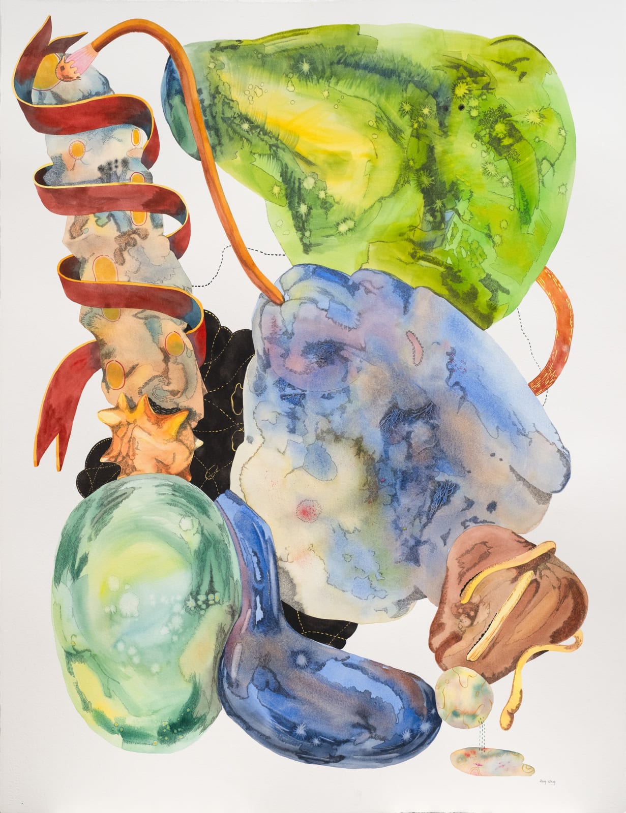 Ziping Wang, Seascape forest, 2025