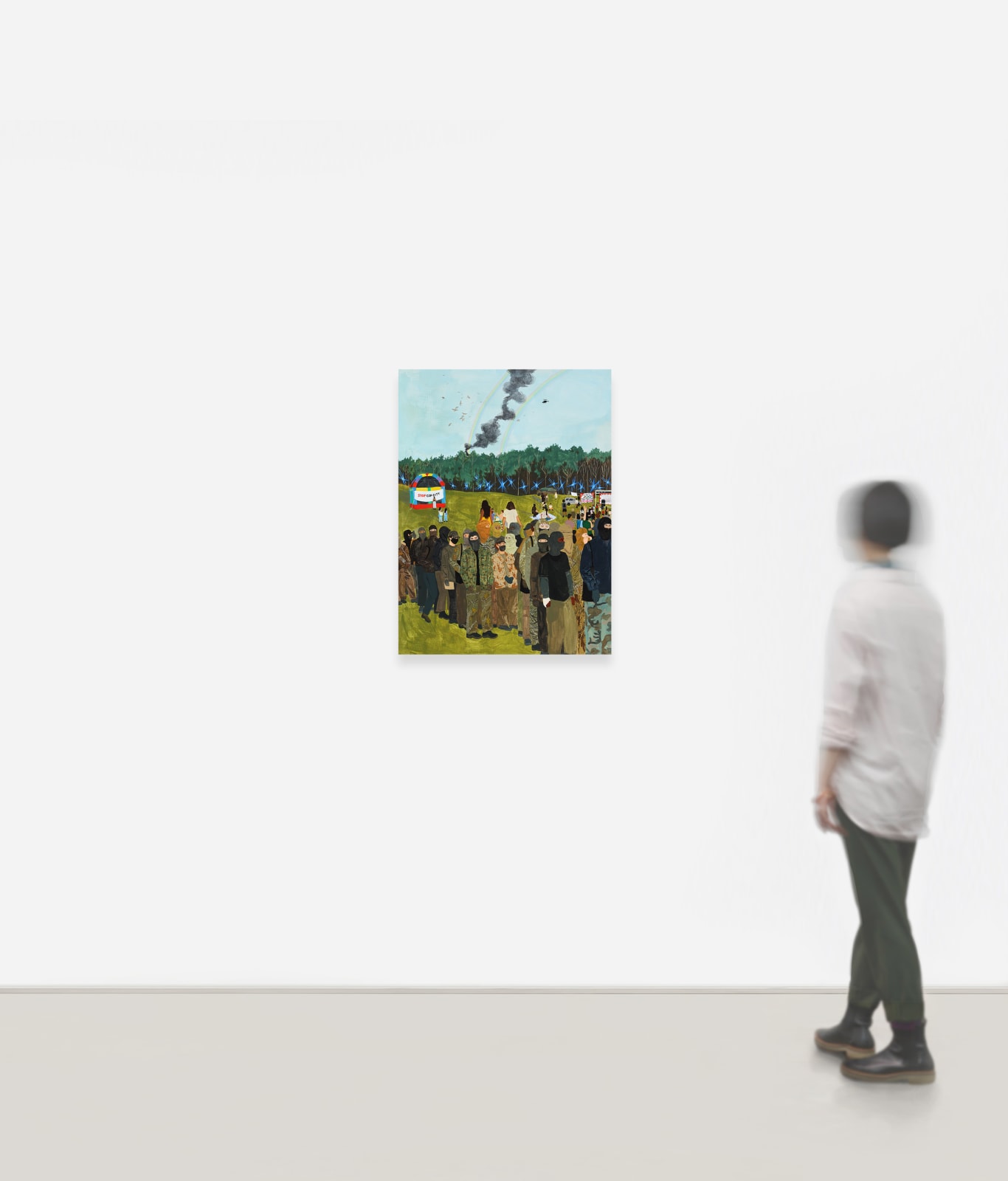 Dianna Settles, And when the time for the breaking of the law is here, be sure it is to take place in the matrix of our everyday thoughts and fantasies, our wonderment at how we got from there to here. (The black and green snake fights the blue one), 2023