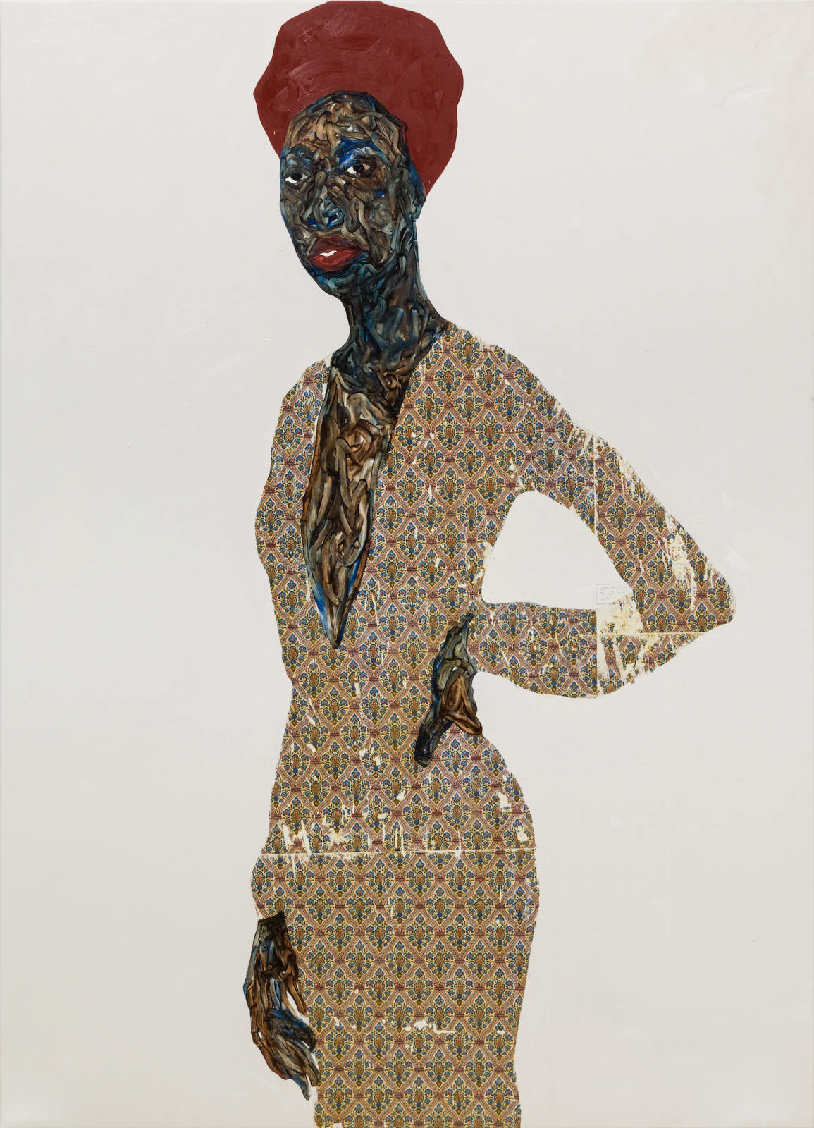 Amoako Boafo, Brick red, 2020