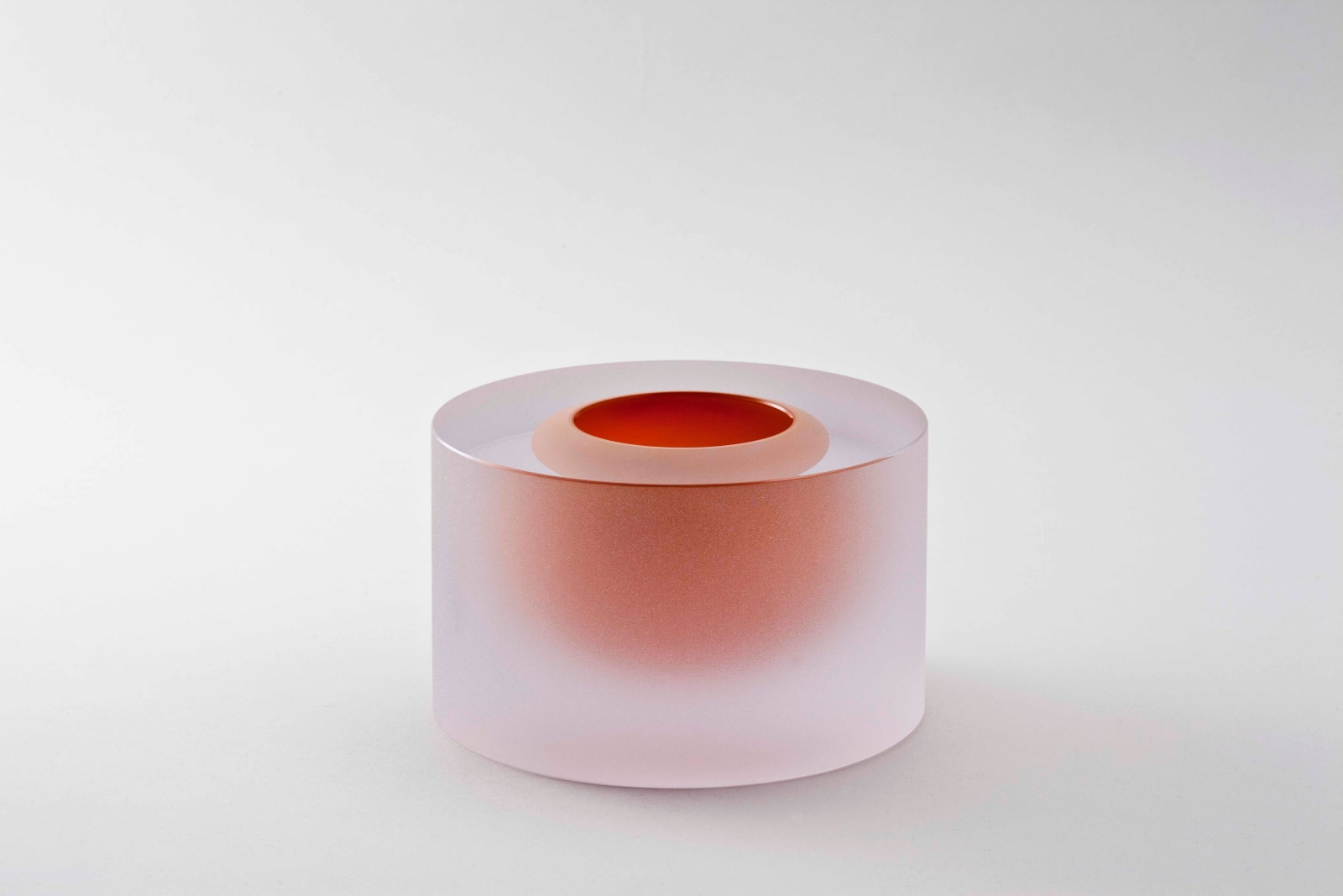 Tora Urup, Cylinder with Floating Bowl. Coral, 2015
