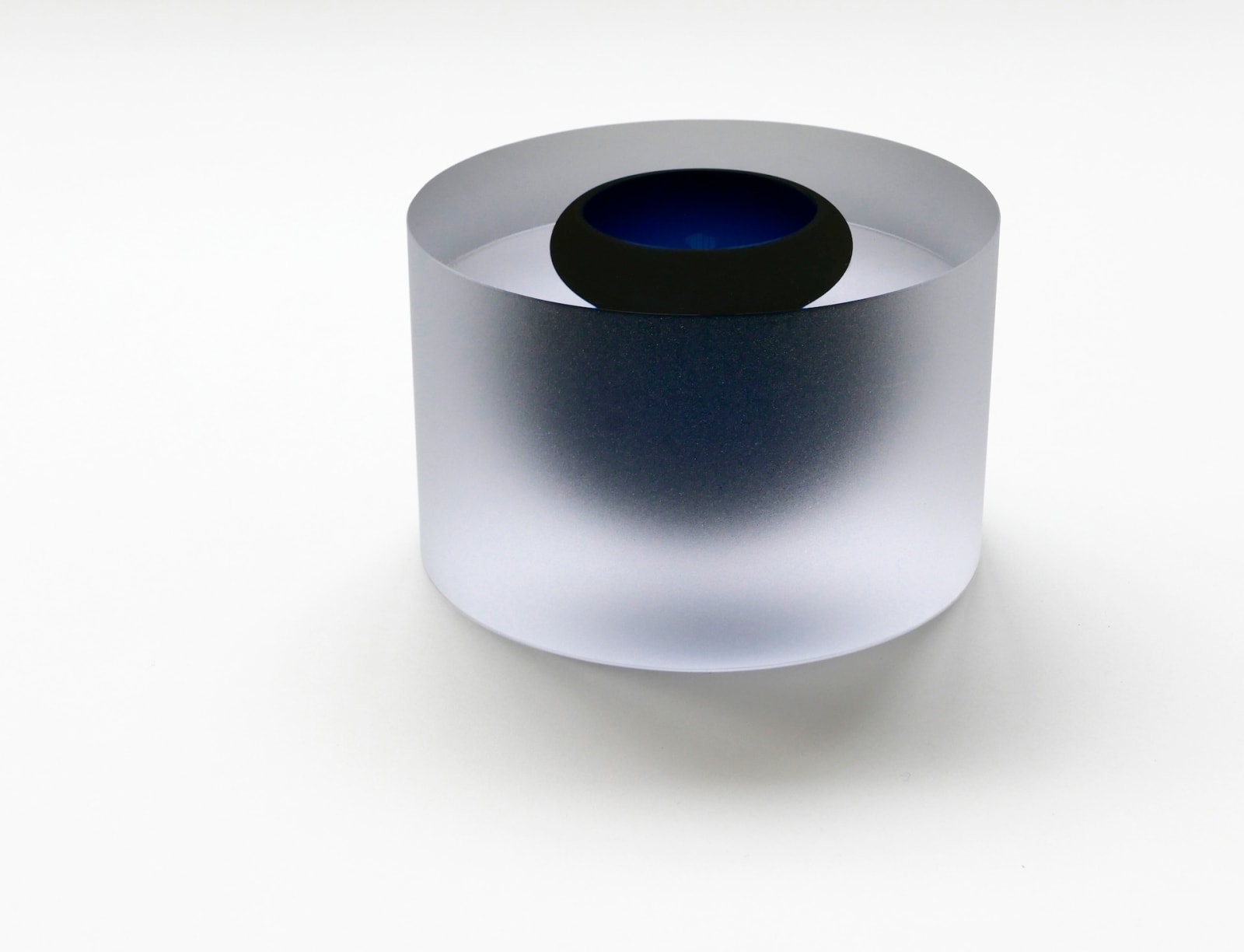Tora Urup, Matt Cylinder with Floating Bowl. Deep Blue, 2019
