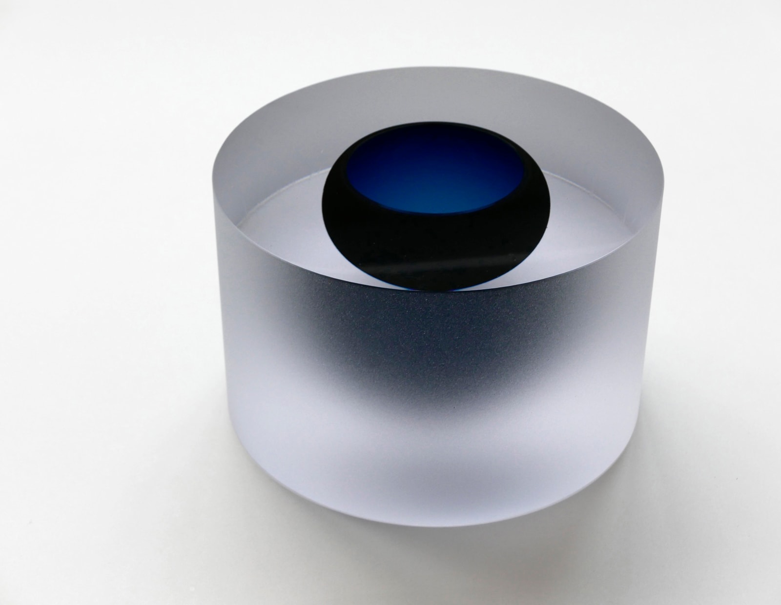 Tora Urup, Matt Cylinder with Floating Bowl. Deep Blue, 2019
