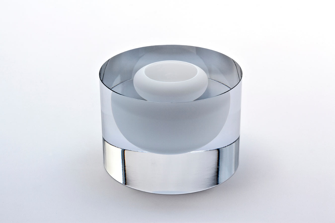 Tora Urup, Clear Cylinder with Floating Softwhite Bowl, 2013