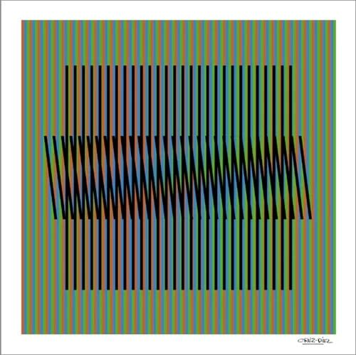 Carlos Cruz-Diez, Pañuelo - Foulard Induction Chromatique / FPT2, 2007