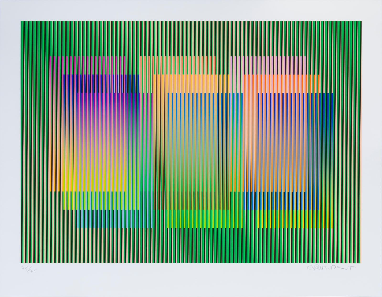 Carlos Cruz-Diez, Serie Cardíaca Rectángulo 2, 2015