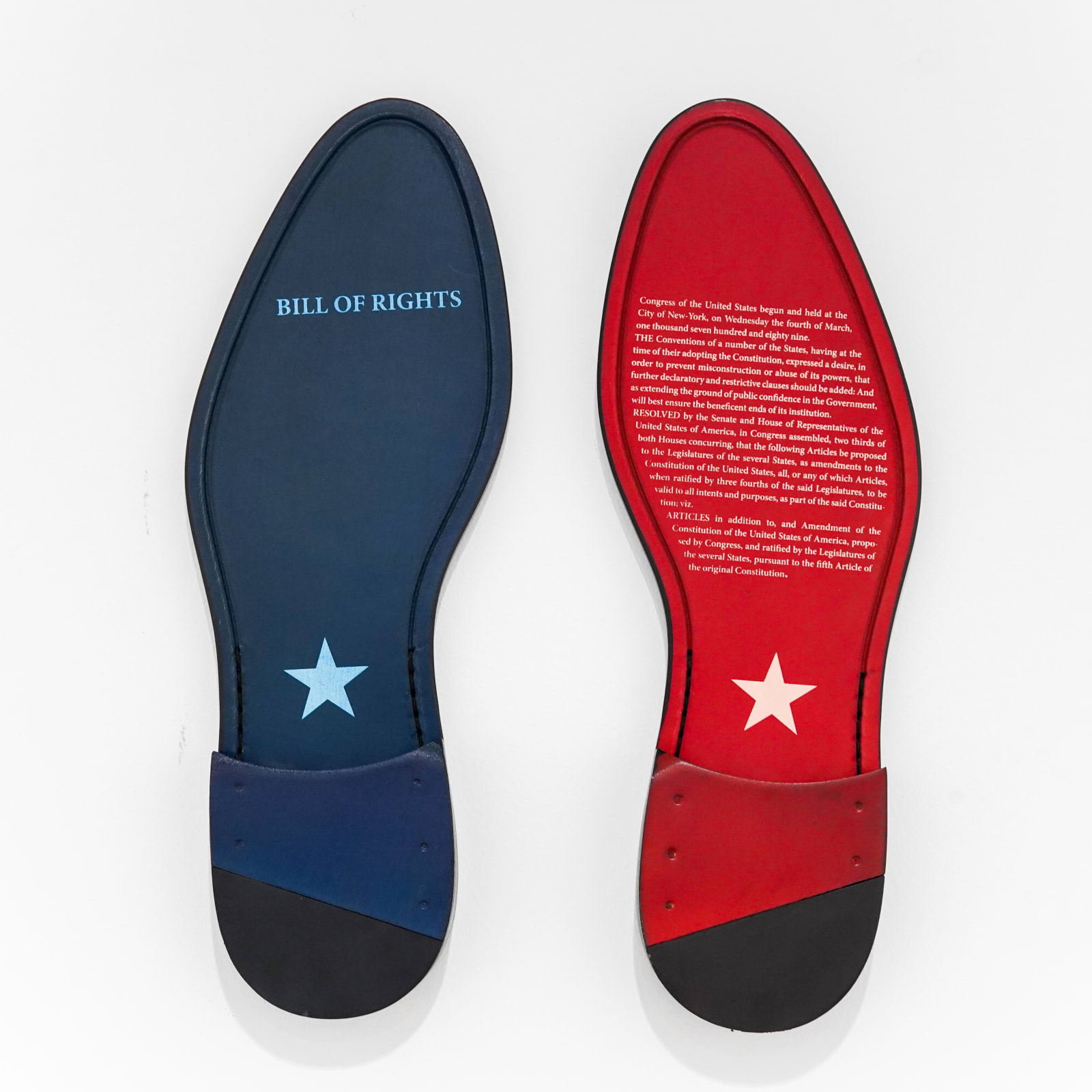 Eugenio Merino, Stepping on the bill of rights, 2018