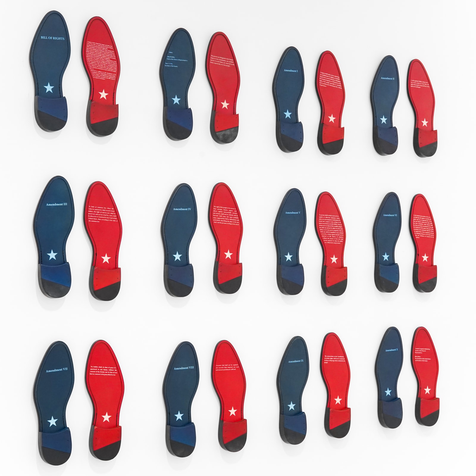 Eugenio Merino, Stepping on the bill of rights, 2018