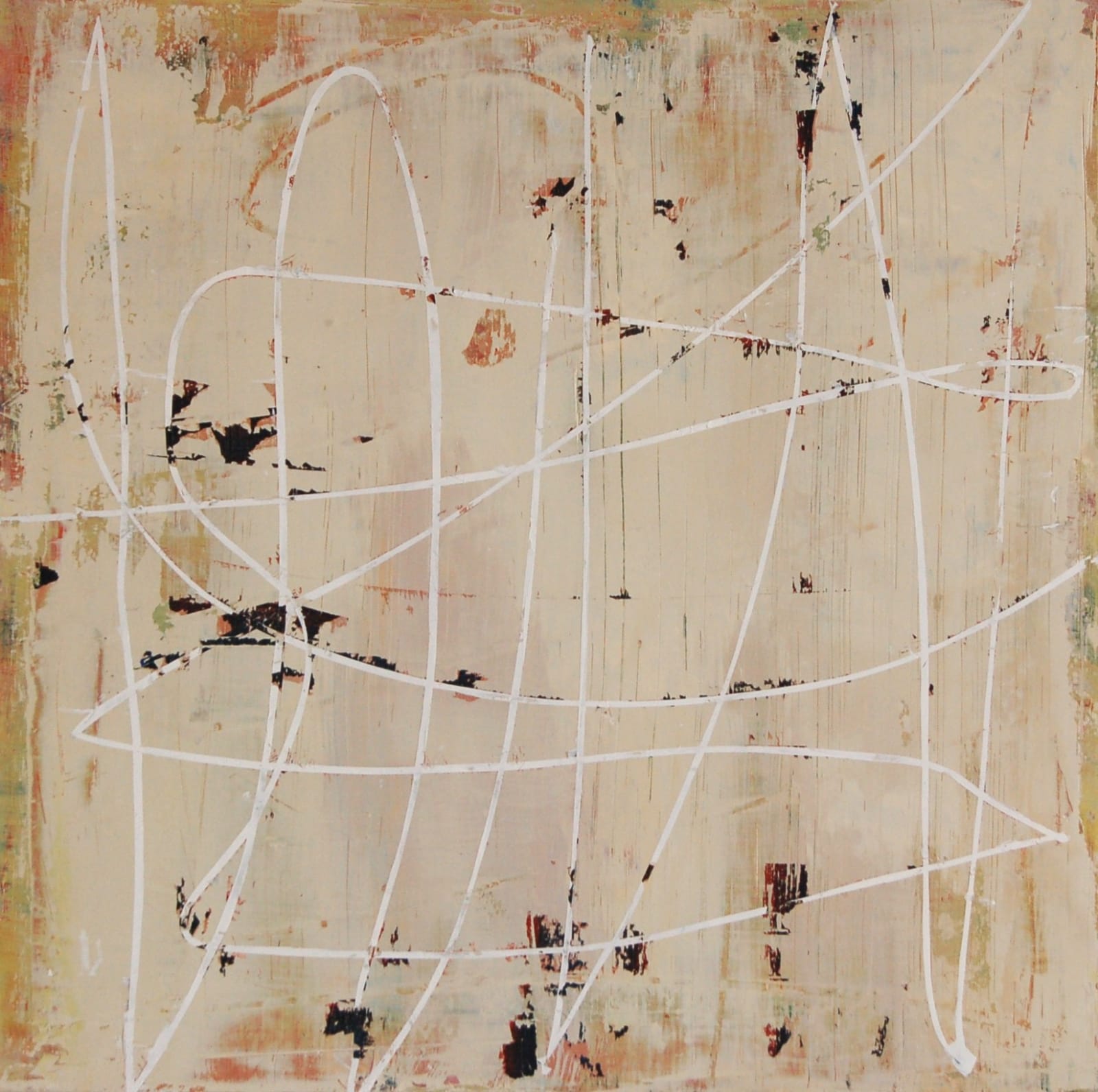 Mary Didoardo, White Loop on Tan, 2013